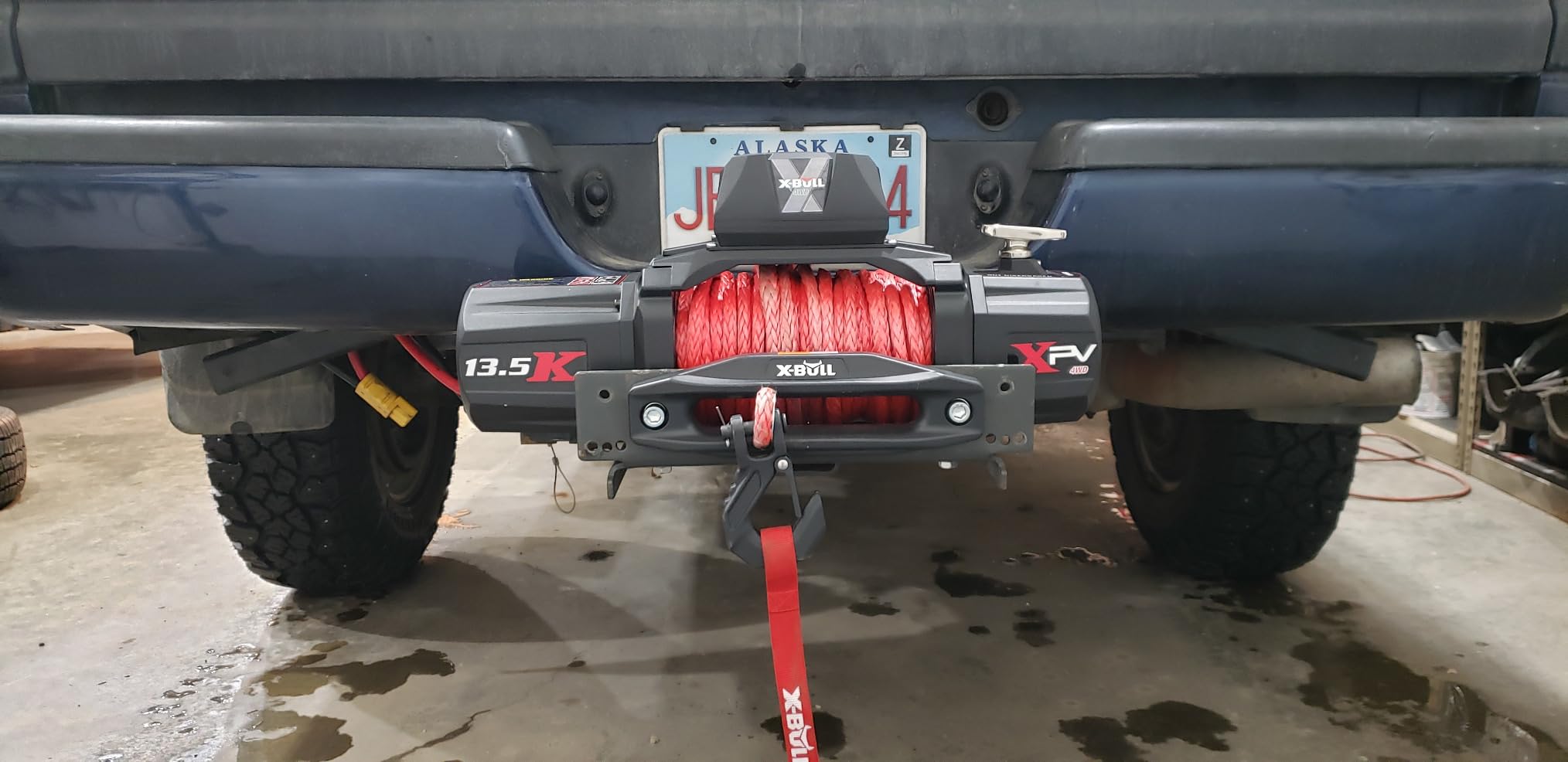 X-BULL Winch-13500 lb. Load Capacity Electric Winch Kit 12V Synthetic Rope, Waterproof IP67 Electric Winch with Hawse Fairlead, Wireless Handheld Remote and Corded Control Recovery customer photo 1
