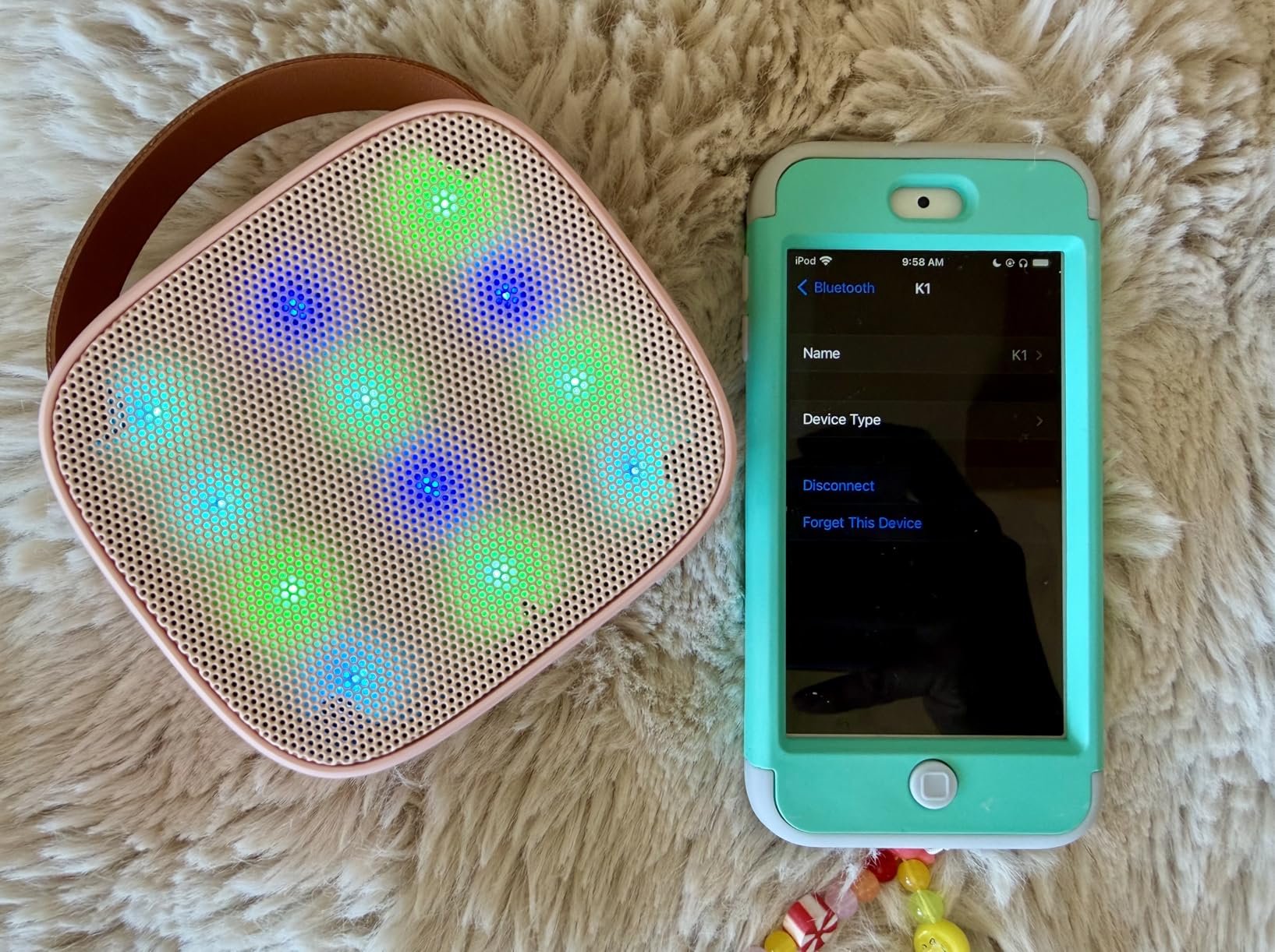 YLL Mini Karaoke Machine for Kids Adults, Portable Bluetooth Speaker with 2 Wireless Microphones, Trendy Birthday Gifts Toys for Girls Ages 3, 4, 5, 6, 7, 8, 9, 10+ Years Old Home Family Party (P-ink) customer photo 1