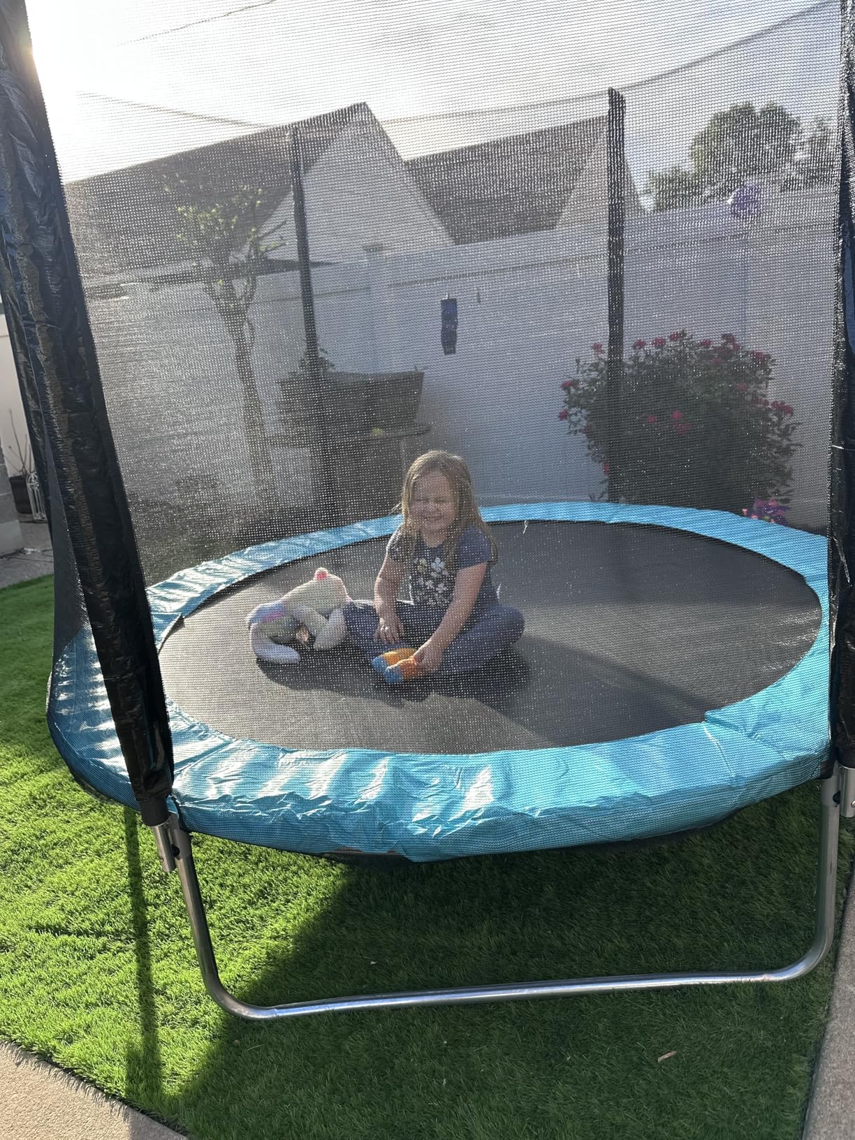 AOTOB 8FT-15FT Trampoline with Safety Enclosure Net customer photo 2