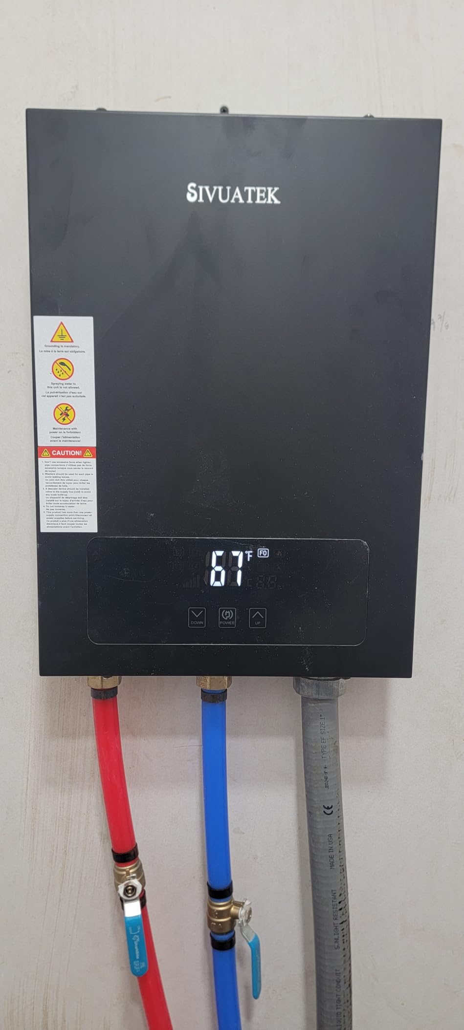 Electric Tankless Water Heater SIVUATEK 18kW, 240V - On-Demand Hot Water for Whole House - ETL Certified, Self Modulating - Compact Design for Easy Installation customer photo 1