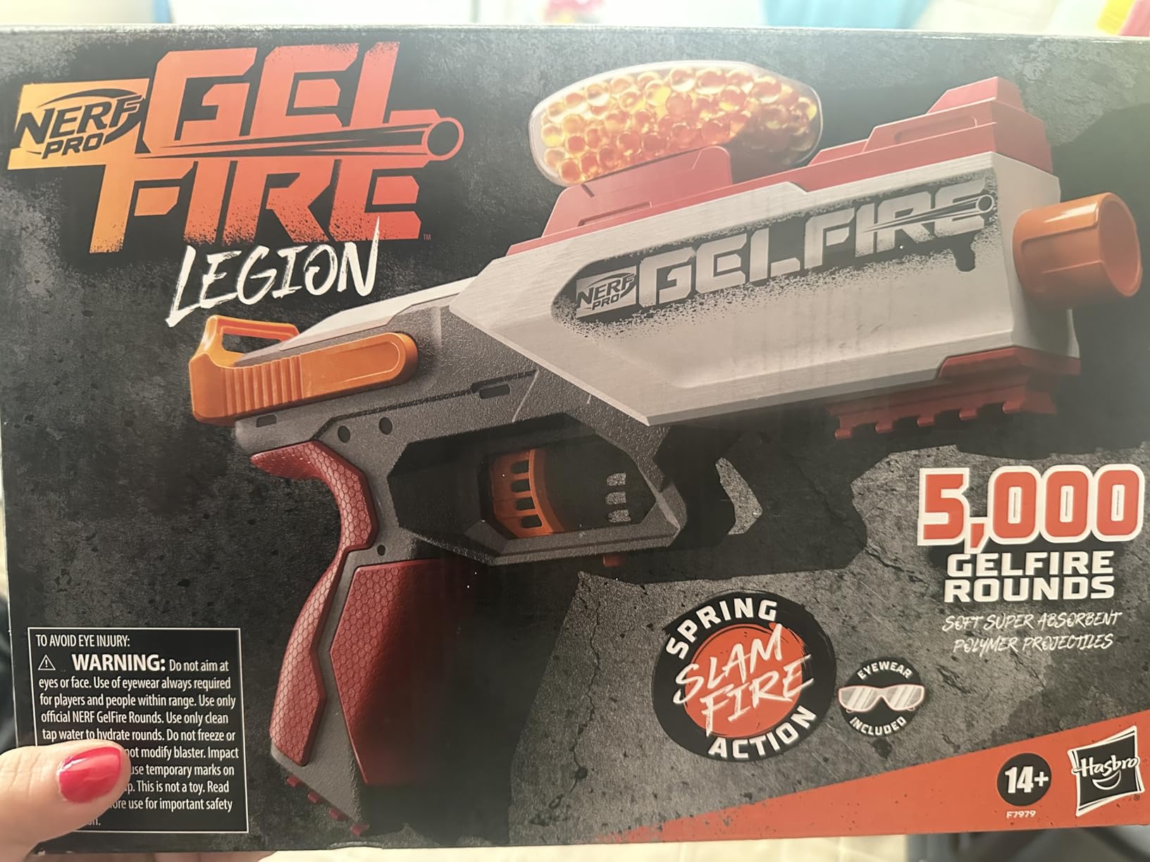 NERF Pro Gelfire Legion Spring Action Blaster, 5000 Rounds, 130 Hopper, Protective Eyewear, Slam Fire, Ages 14 & Up customer photo 1