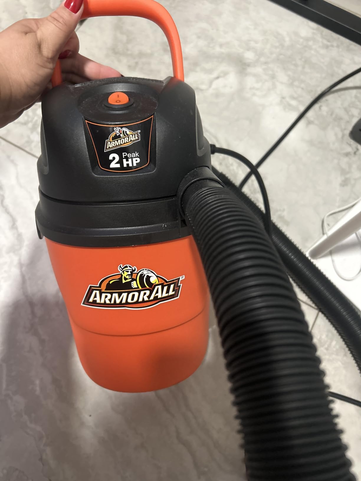 Armor All AA155 1.5-Gallon 2 Peak HP Portable Wet/Dry Vacuum, Orange customer photo 1