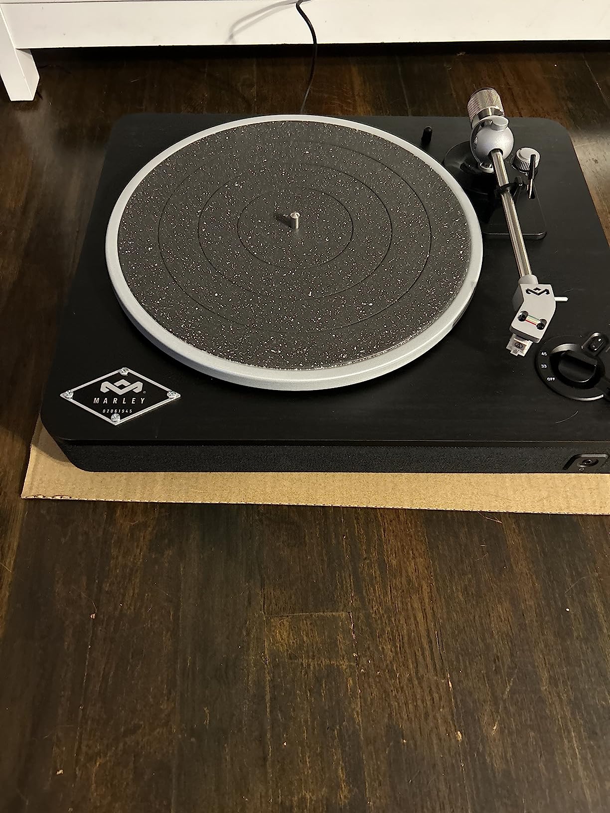 House of Marley Stir It Up Wireless Bluetooth Turntable - Sustainably Crafted Bamboo Record Player, Recycled Rewind Fabric, Superior Sound, Black customer photo 2