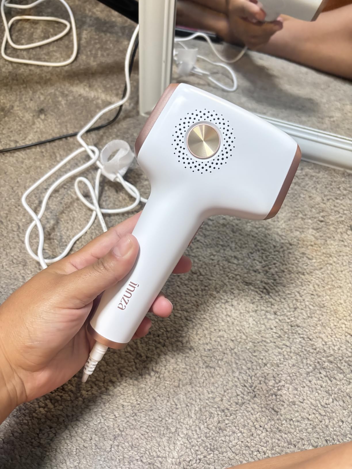 INNZA IPL Hair Removal with Ice Cooling Care Function for Women,Long-Lasting Results,999,999 Flashes Painless Hair Removal, Hair Removal Device for Armpits Legs Arms Bikini Line,Corded customer photo 1