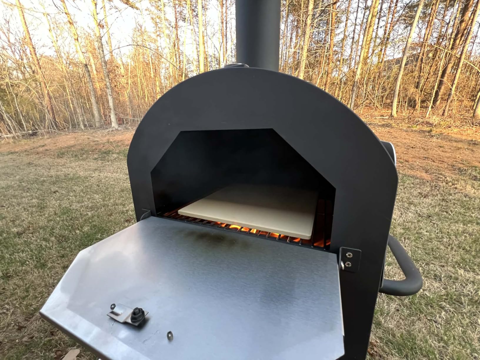 COSTWAY Outdoor Pizza Oven, Wood Fired Pizza Oven for Outside, Patio Pizza Grill with Pizza Stone, Pizza Peel, and Waterproof Cover for Backyard Camping customer photo 2