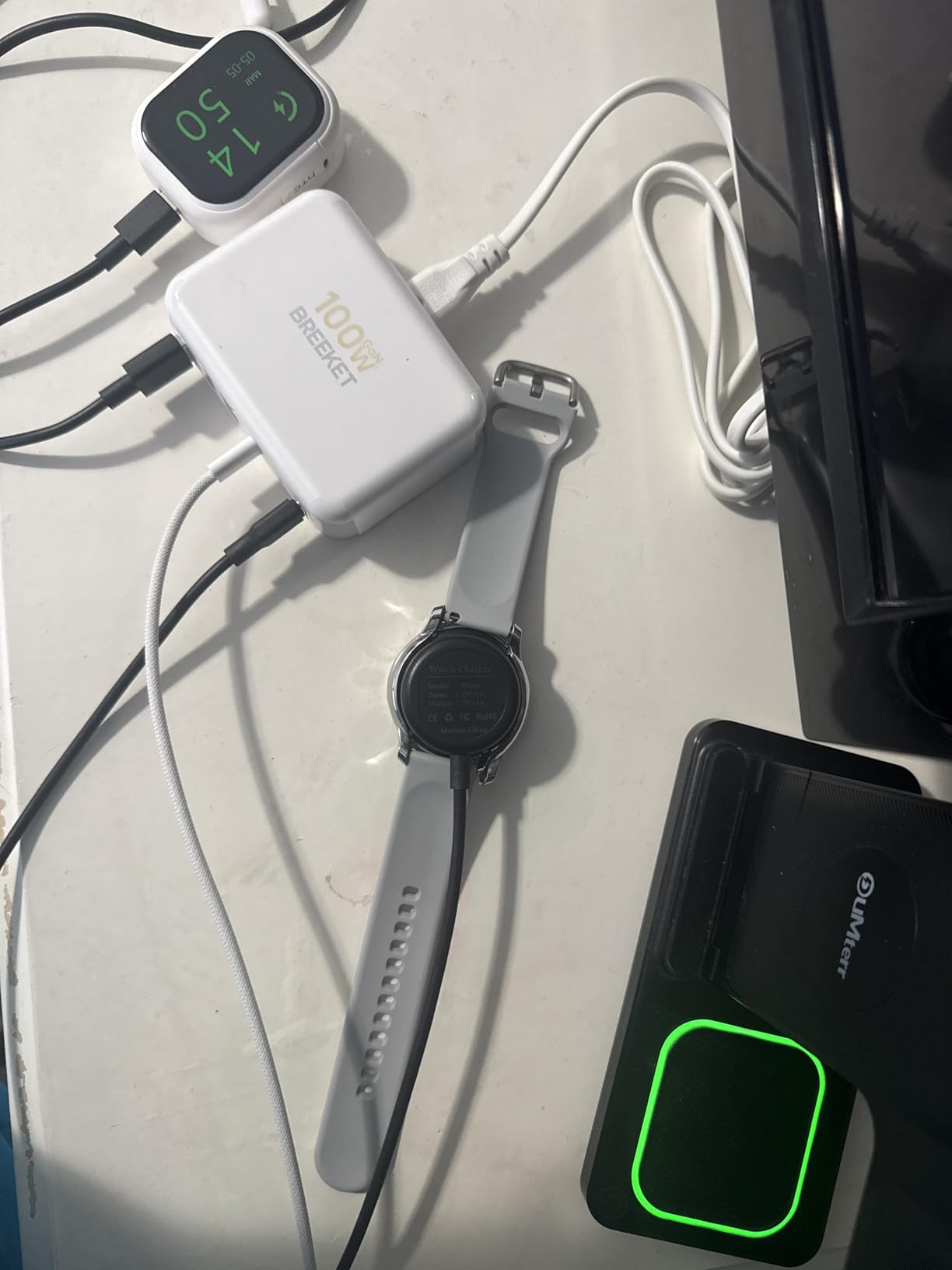 [2026 Updated] USB C Fast Charger, 100W GaN 6 Port Type C Charging Station Hub Block Cube, USB C Wall Charger Power Strip Adapter Plug for iPad iPhone 17 16 15 14 Pro Max Pixel Note Galaxy, 5ft Cord customer photo 2