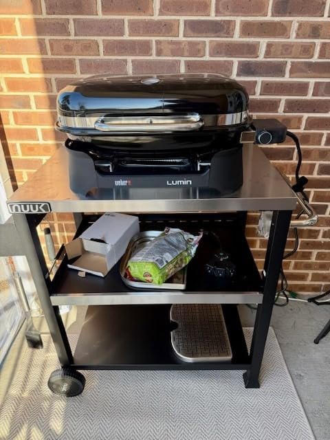 Weber Lumin Portable Electric Grill, Black - High‑Heat Outdoor BBQ Reaching 600°F for Searing, Smoking, Steaming & Warming - Ideal for Small Spaces & Travel customer photo 1