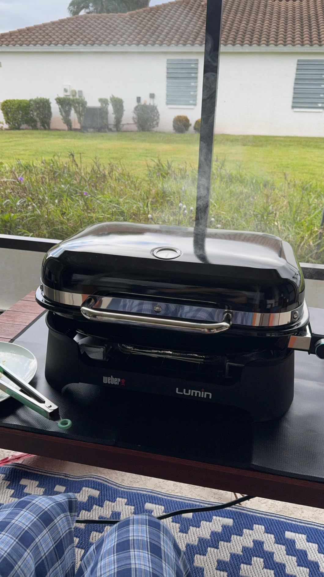 Weber Lumin Portable Electric Grill, Black - High‑Heat Outdoor BBQ Reaching 600°F for Searing, Smoking, Steaming & Warming - Ideal for Small Spaces & Travel customer photo 2