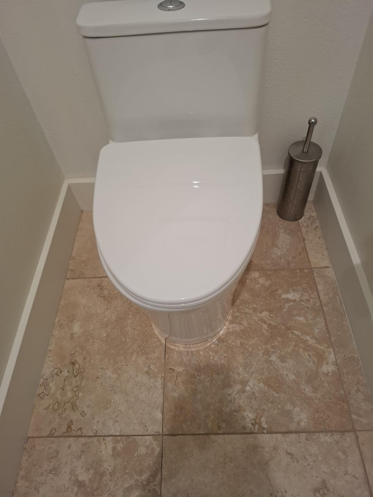 HOROW HR-ST076W Elongated Toilet with Left-Hand Trip Lever, One Piece Toilet for Bathroom, Soft Closing Seat Include, Single Side Flush High Efficiency 1.28 GPF, 12