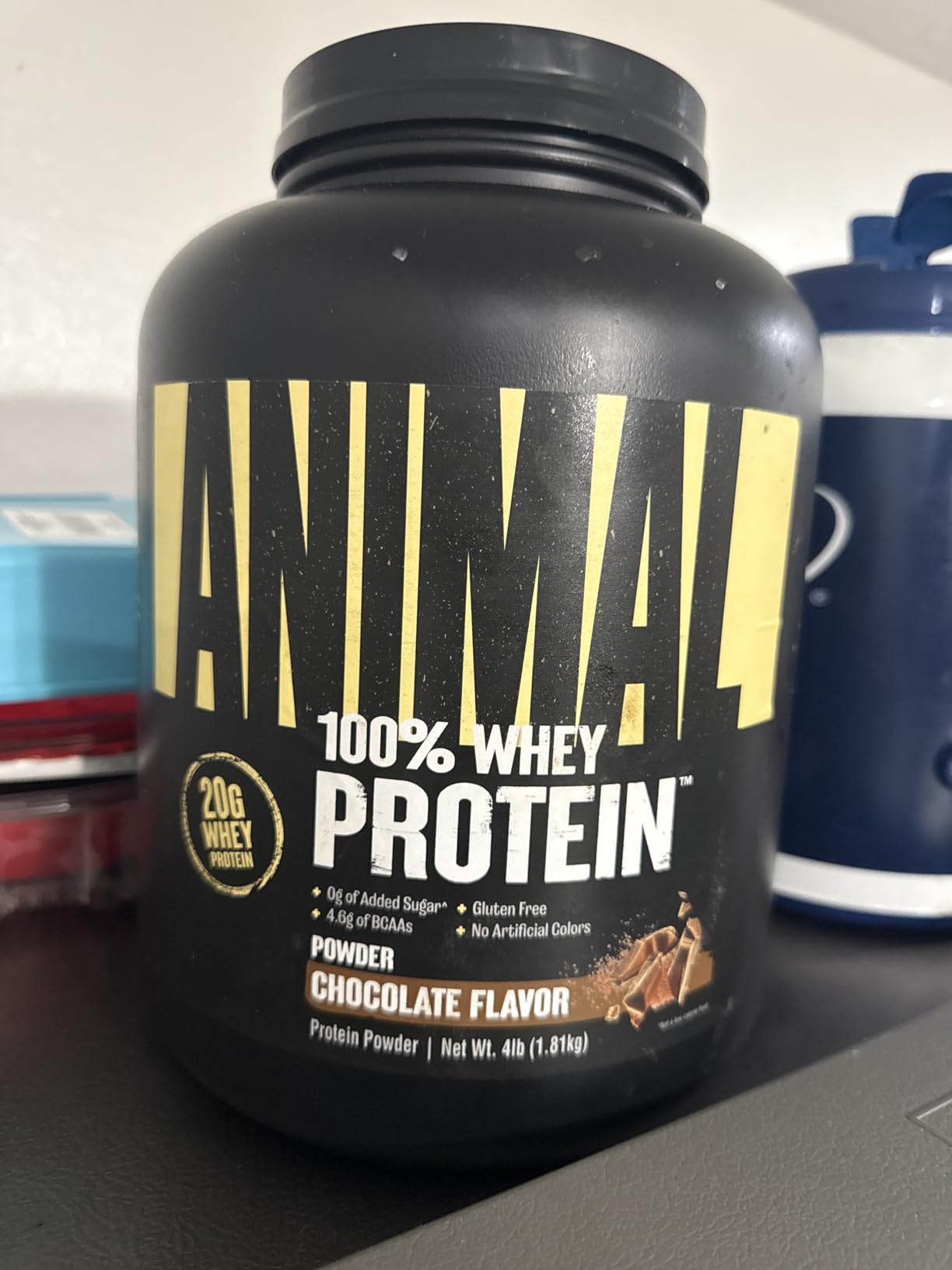 Animal 100% Whey Protein Powder - Whey Blend for Pre Workout or Post Workout, Recovery, or an Anytime Low Sugar Protein Boost Meal Replacement with BCAA Branched Chain Amino Acids - Chocolate, 4 lb customer photo 1