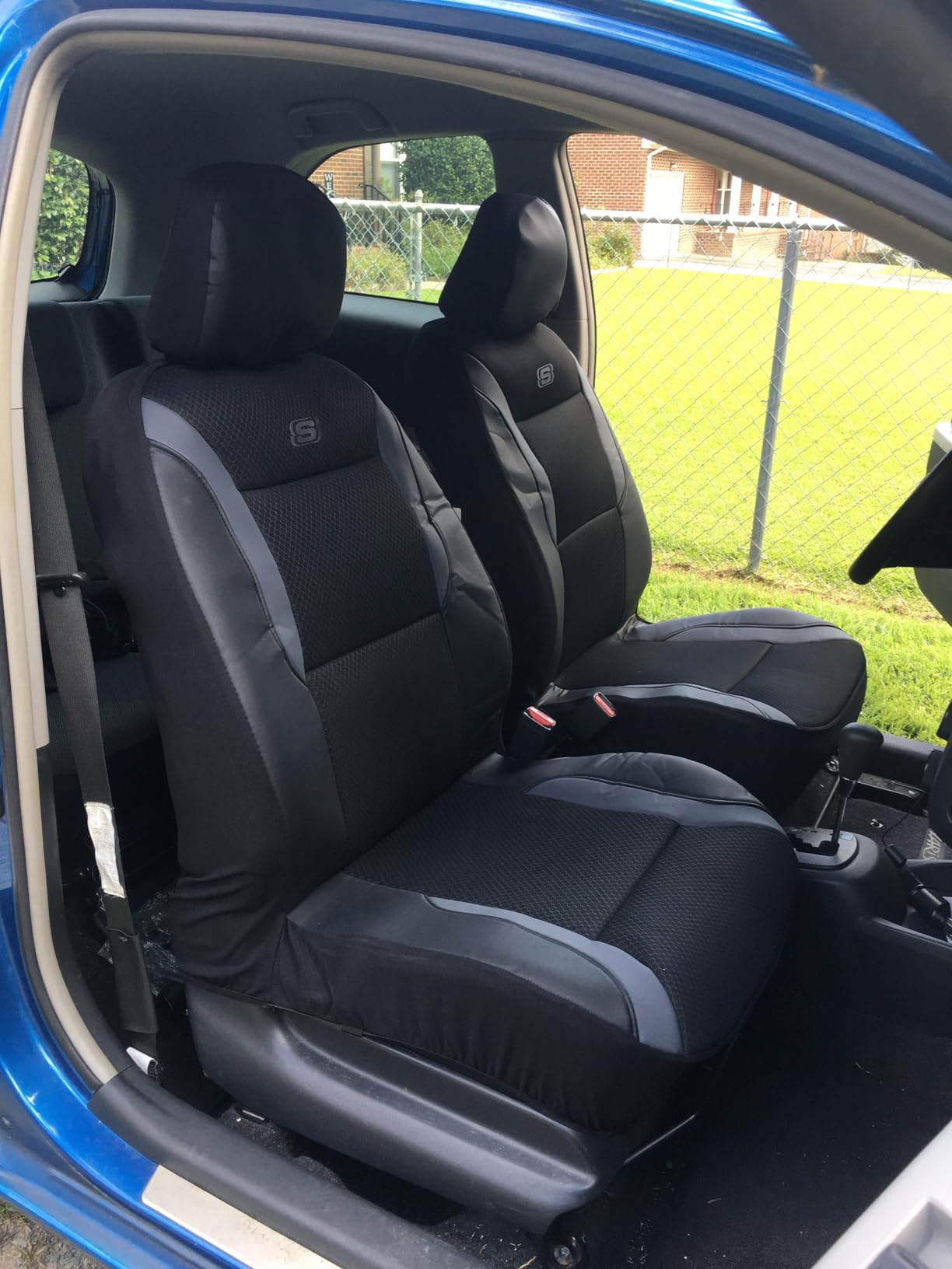 Skechers Memory Foam Seat Covers, Air Cool Mesh Thick Car Seat Covers, Car Seat Covers Front Seats Airbag Compatible, Universal Automotive Comfort for Most Cars, Vans, Trucks, SUV, Black customer photo 2