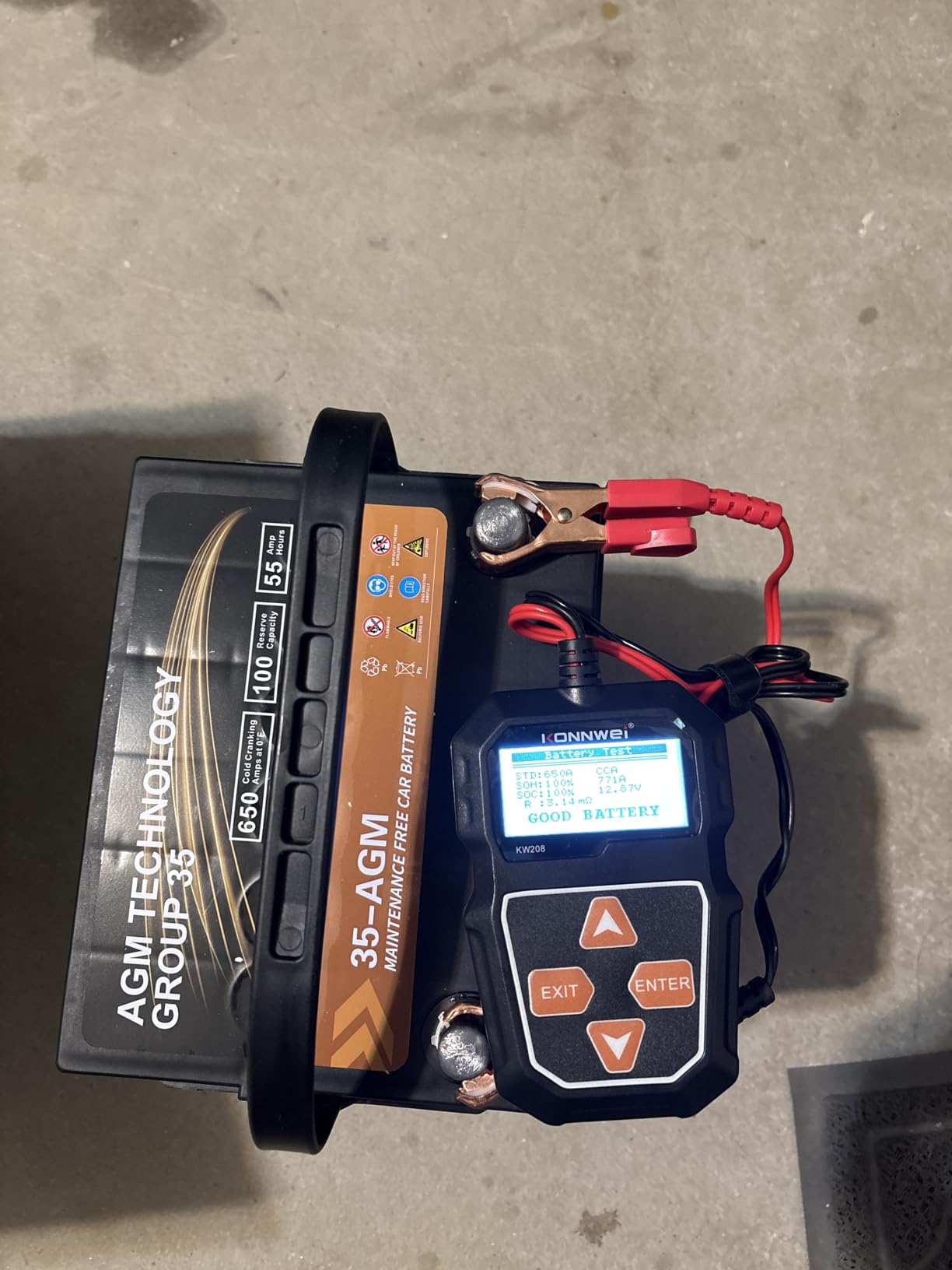 Weize Platinum AGM Battery BCI Group 47-12v 60ah H5 Size 47 Automotive Battery, 100RC, 680CCA, 36 Months Warranty customer photo 2