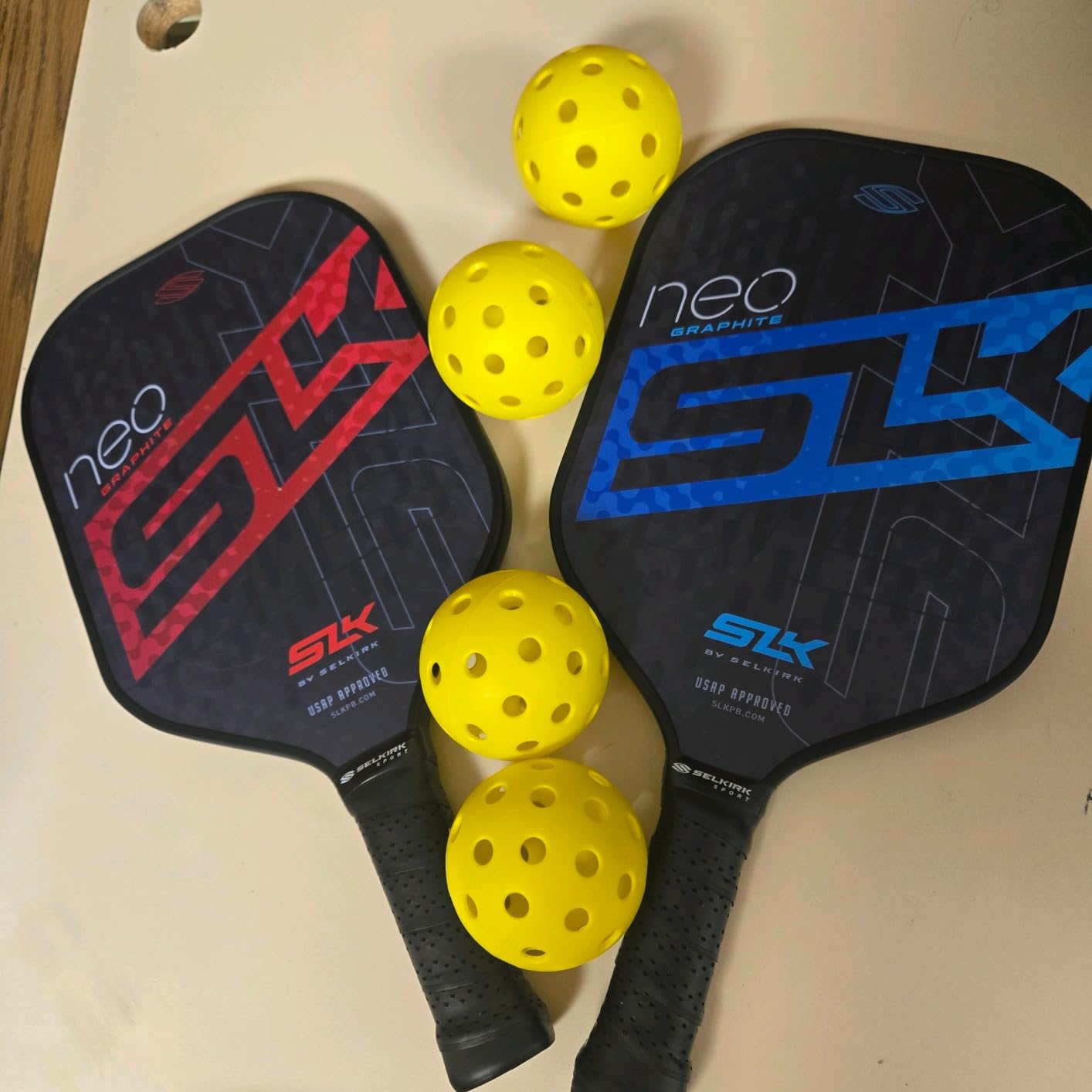 SLK Pickleball Paddles Set of 2 | Designed in The USA | Choose The SLK Neo Graphite, SLK Neo Fiberglass Pickleball Set or SLK Atlas Pickleball Bundle customer photo 2