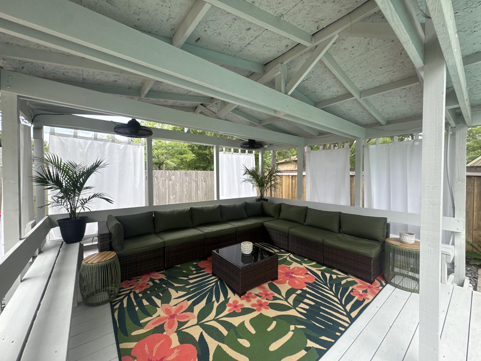 UPHA 9 Pieces Patio Furniture Sets, Wicker Outdoor Sectional Sofa Couch with Coffee Table, Patio Conversation Set for Deck Backyard Garden, Brown Rattan, Beige Cushion customer photo 1