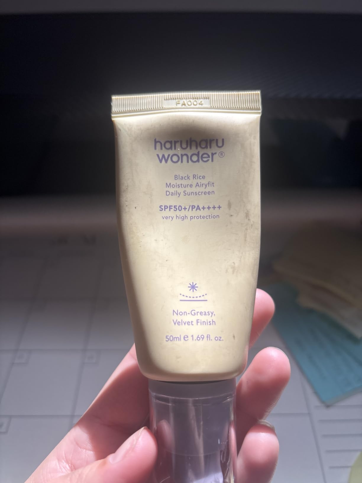 Haruharu Wonder Black Rice Moisture Airyfit Daily Sunscreen - Velvet Finish, No White Cast, Hydrating, Moisturizing, Korean Skin Care, Vegan, Clean Beauty customer photo 1