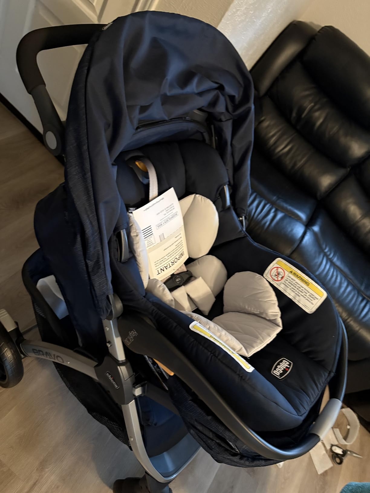 Chicco Bravo 3-in-1 Trio Travel System, Bravo Quick-Fold Stroller with KeyFit 30 Infant Car Seat and Base, Car Seat and Stroller Combo | Parker customer photo 2
