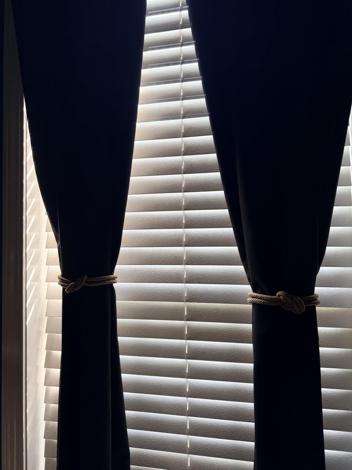 Joydeco 100% Blackout Curtains for Bedroom - Nature Linen 84 Inch Long Light Blocking 2 Panels Set, Rod Pocket & Back Tabs Living Room Drapes, Thermal Insulated Room Darkening Window Curtains customer photo 1