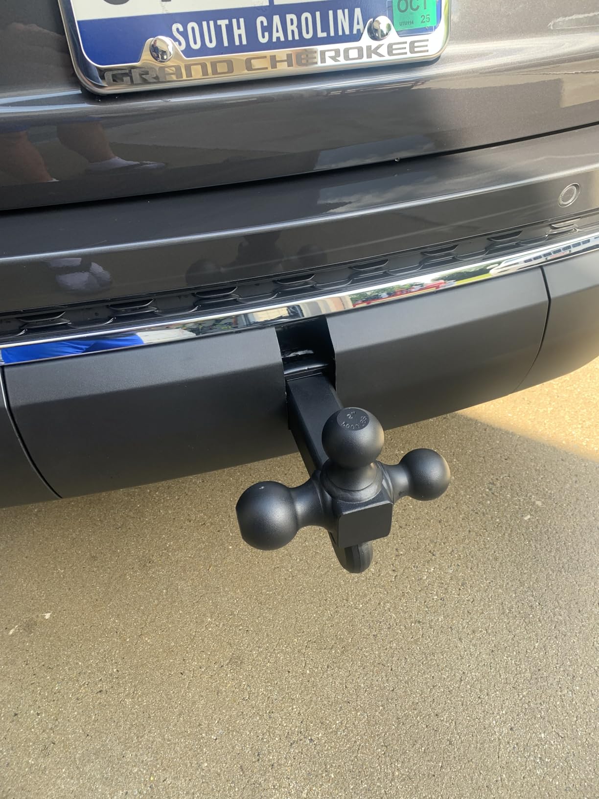 Trailer Hitch Tri Ball Mount with Hook, Fits 2