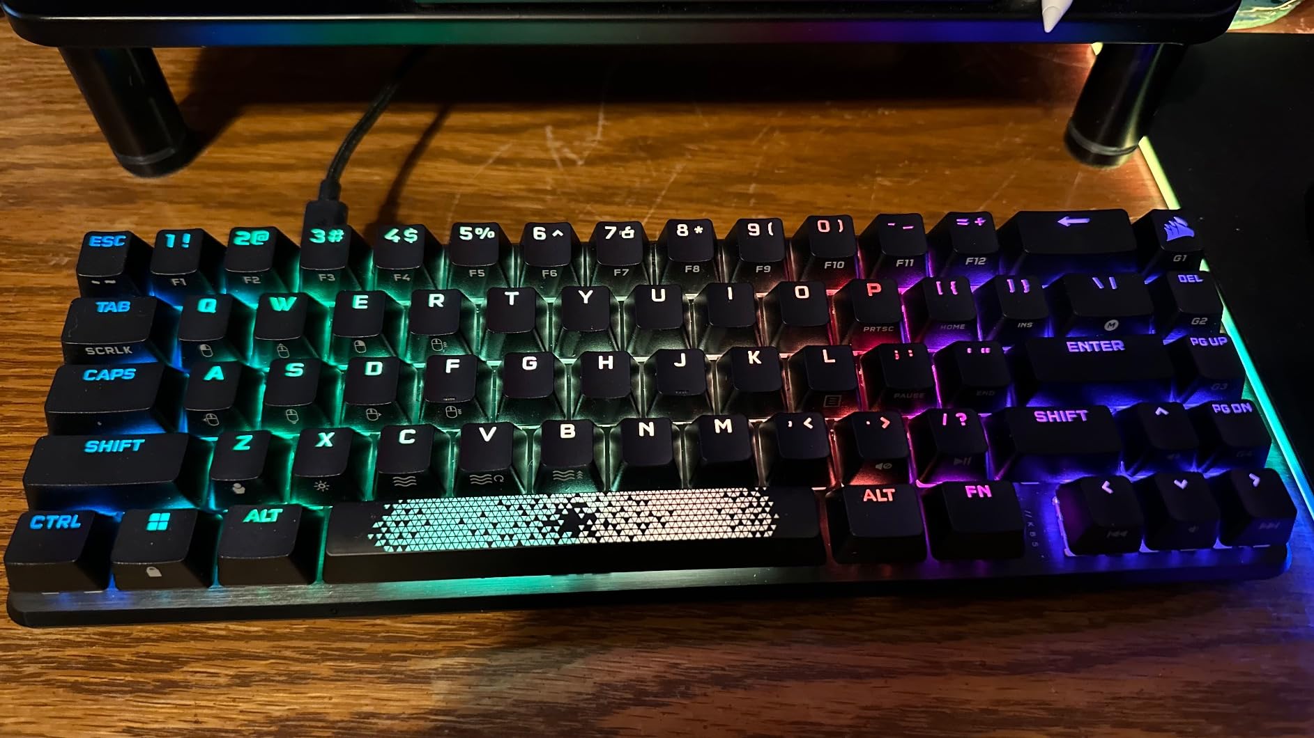 K65 PRO Mini RGB 65% Optical-Mechanical Wired Gaming Keyboard - OPX Switches - PBT Double-Shot Keycaps - iCUE Compatible - QWERTY NA Layout - Black customer photo 1