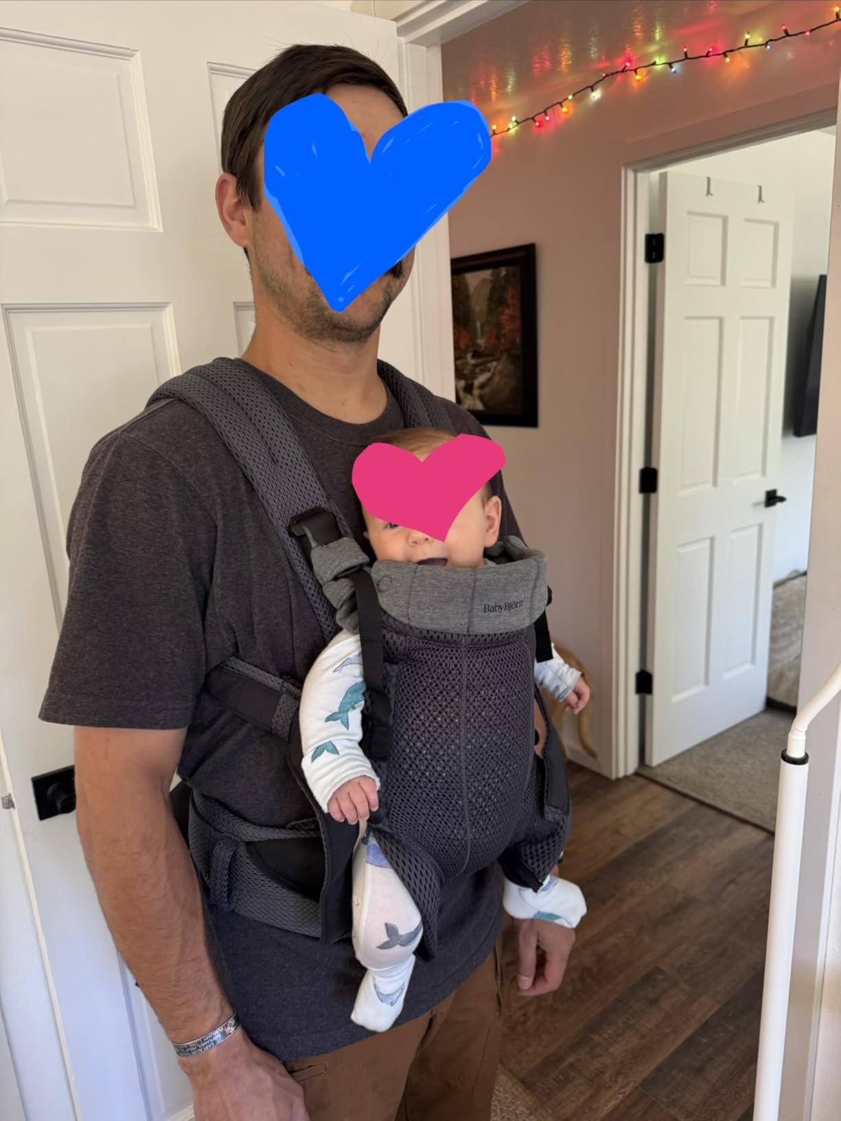 BabyBjorn Baby Carrier Harmony, Dark Green, 3D Mesh | 3-in-1 Ergonomic Baby Carrier; Newborn, Facing-in, Outward-Facing, and Back Carrying Positions Supported (7-40 lbs), Newborn to Toddler customer photo 1