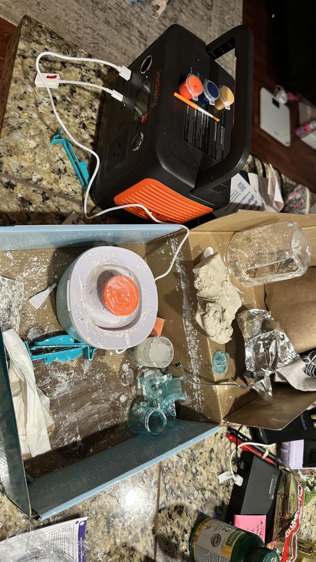 Make It Real Mini Pottery Studio - 26-Piece DIY Pottery Kit with Mess-Free Air Dry Clay - Create 10 Miniature Projects, Beginner to Master Levels - Innovative Centering Tool customer photo 1