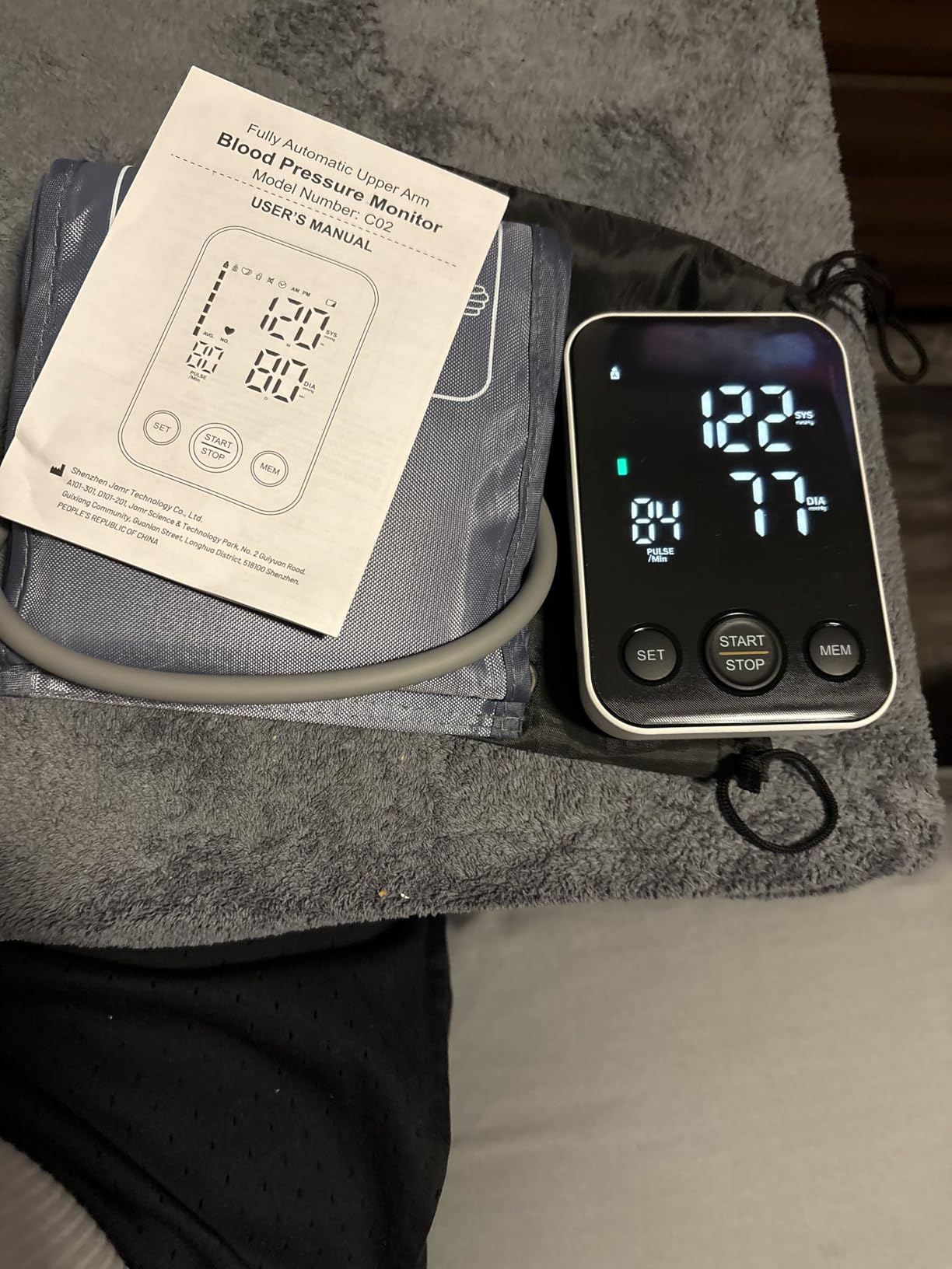 Oklar Blood Pressure Monitor Upper Arm Monitors for Home Use BP Machine Sphygmomanometer with 2x120 Reading Memory Adjustable Arm Cuff 8.7