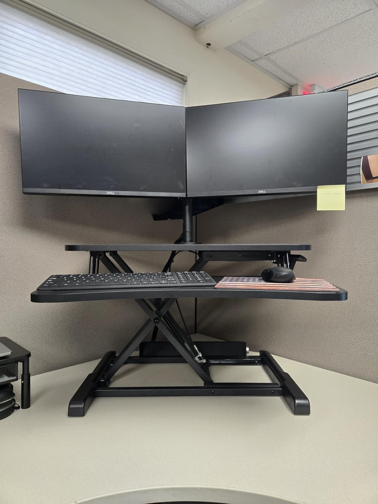 VIVO 48 inch Desk Converter, K Series, Height Adjustable Sit to Stand Riser, Dual Monitor and Laptop Workstation with Wide Keyboard Tray, Black, DESK-V048KB customer photo 1