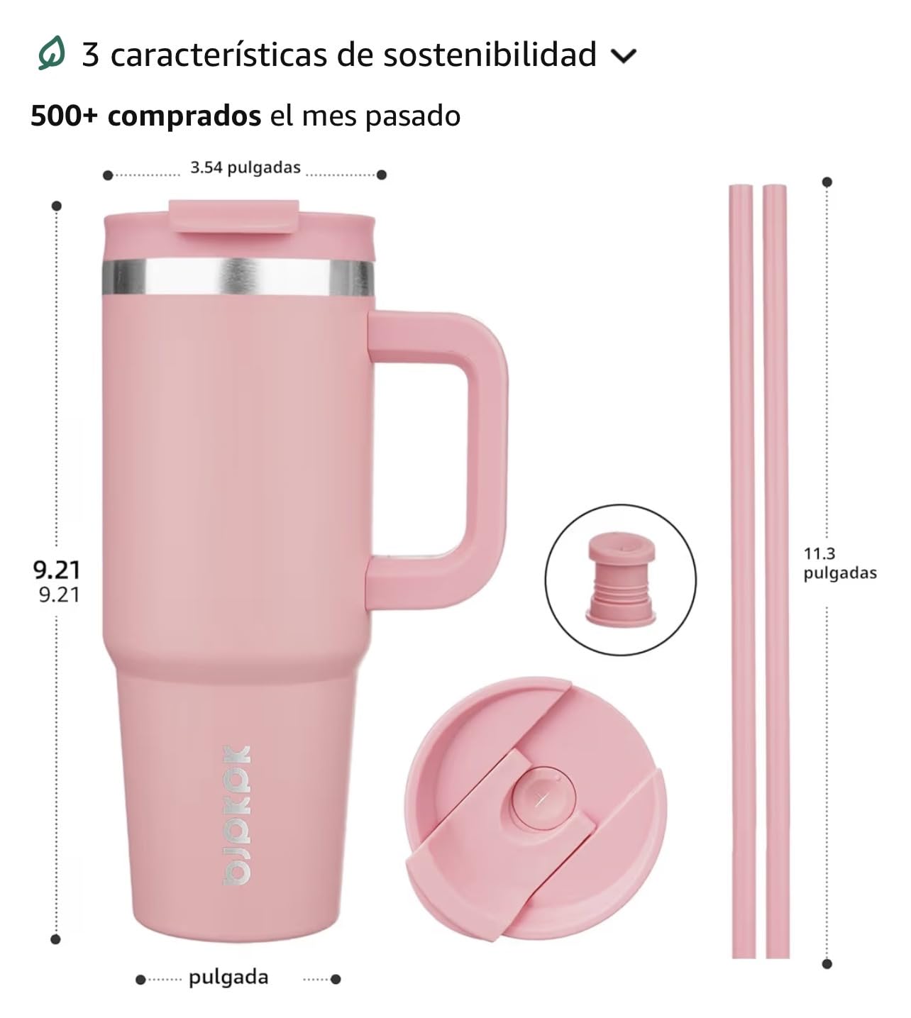 BJPKPK 40oz Stainless Steel Insulated Tumbler With Handle And Lid Straw Travel Coffee Mug Thermal Cup, Navy Blue customer photo 2