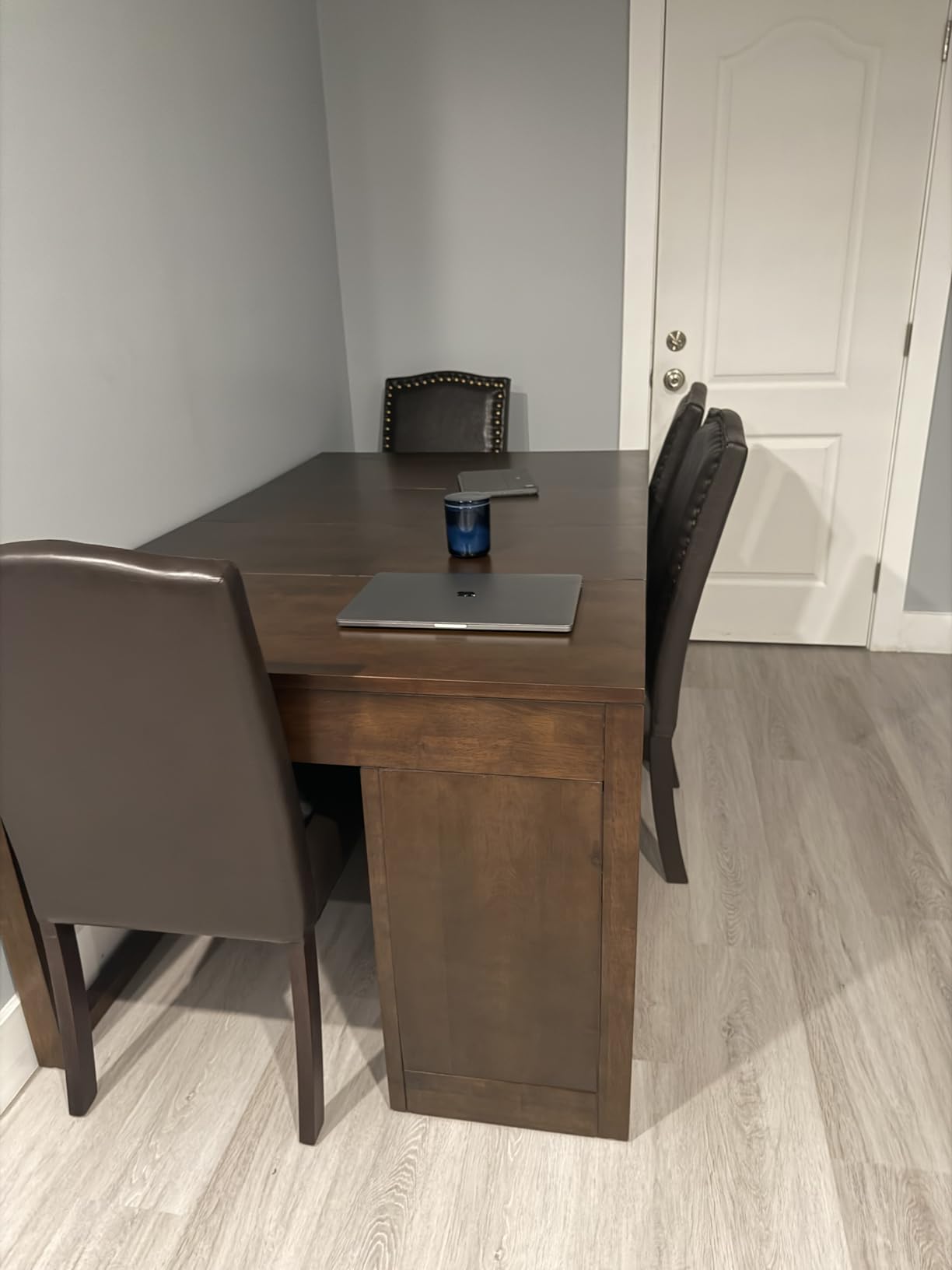 DUMOS Dining Chairs Set of 4, Modern Kitchen Table Chairs with Wooden Legs and Padded Seat, Mid Century Upholstered Accent Chairs for Dining Room/Kitchen/Living Room/Restaurant, Beige customer photo 1