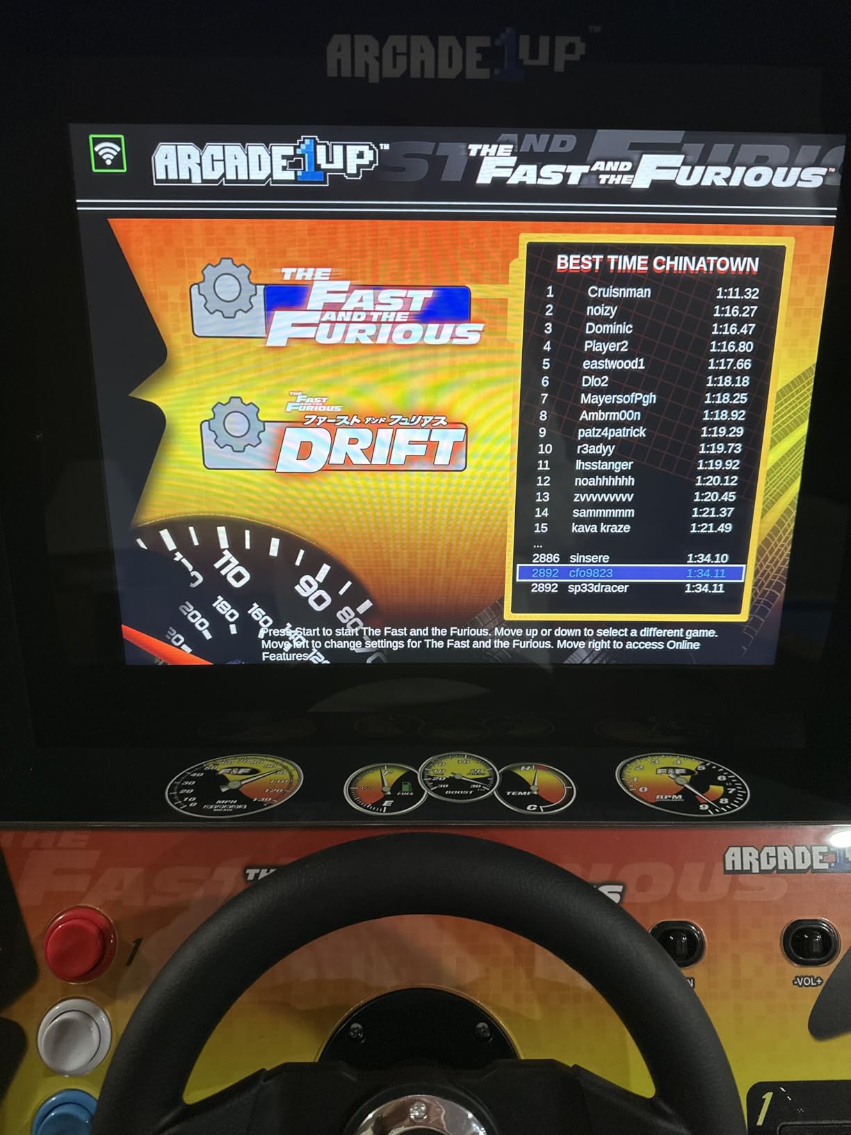 ARCADE1UP The Fast & The Furious Deluxe Arcade Game for Your Home, 5-Foot-Tall Stand-up Cabinet with 2 Classic Games customer photo 1