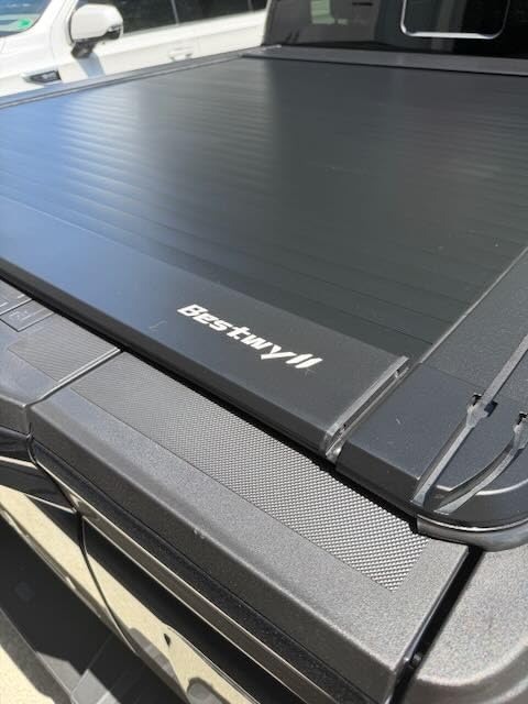 Bestwyll Retractable Hard Tonneau Cover Fits Ford F-150 2015-2026 5.5 Ft Short Bed, BoxLink Compatible, Original Hole Installation, Smooth Spring-Loaded Operation, (incl. Raptor/Lightning) | B22c | customer photo 2