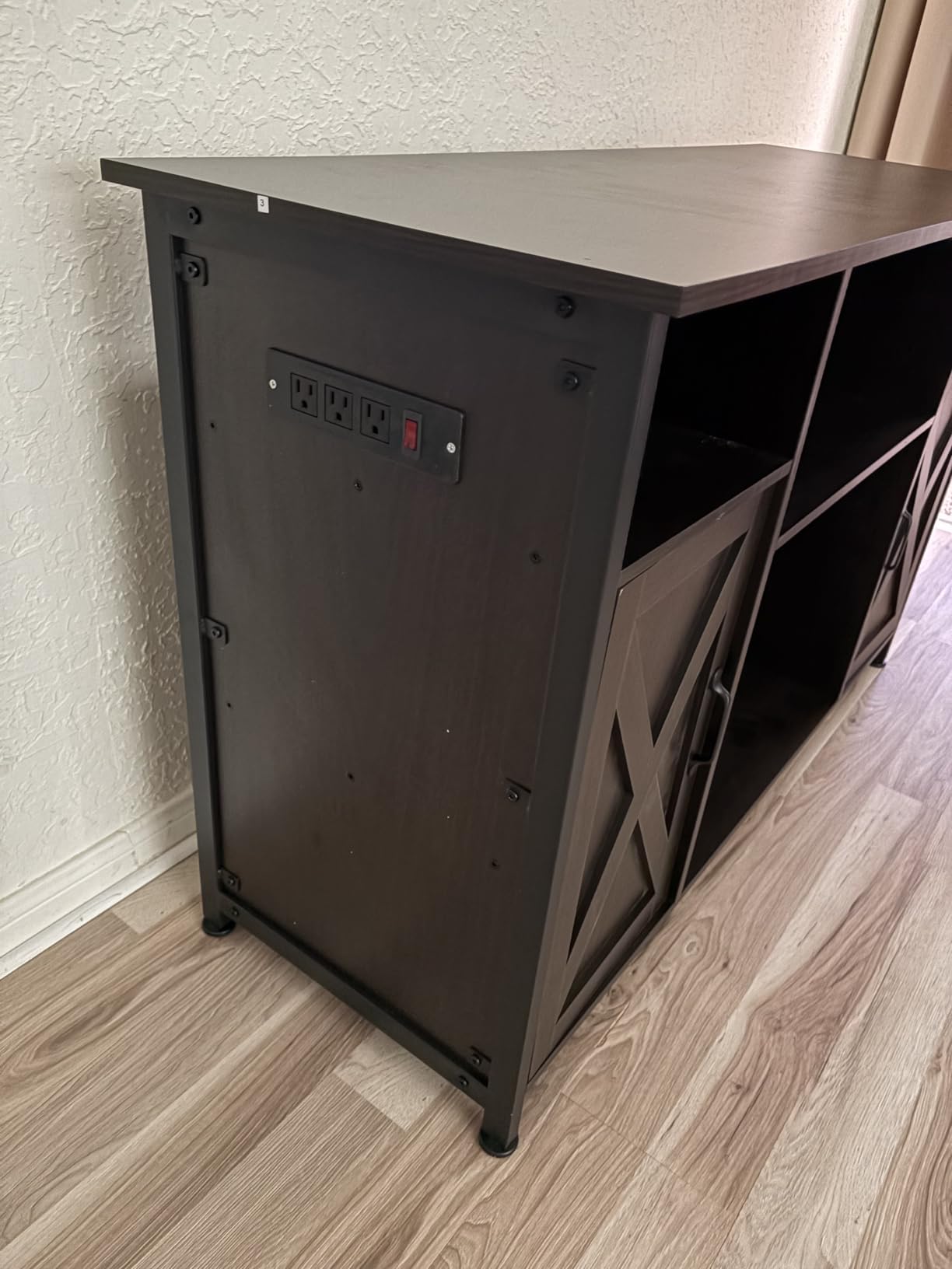 55-90 Gallon Fish Tank Stand with Power Outlets, Aquarium Stand with Cabinet, Heavy Duty Reptile Tank Turtle Terrariums Table for Fish Tank Accessories Storage, 49.2