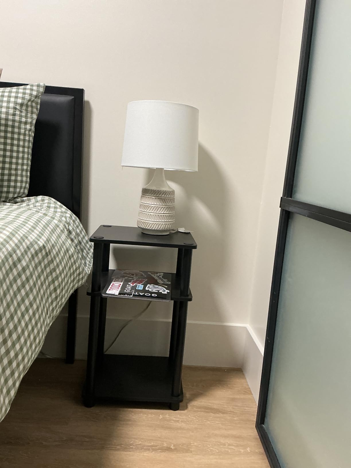 Furinno Just 3-Tier Turn-N-Tube Open Storage Nightstand, 1-Pack, Americano/Black customer photo 1