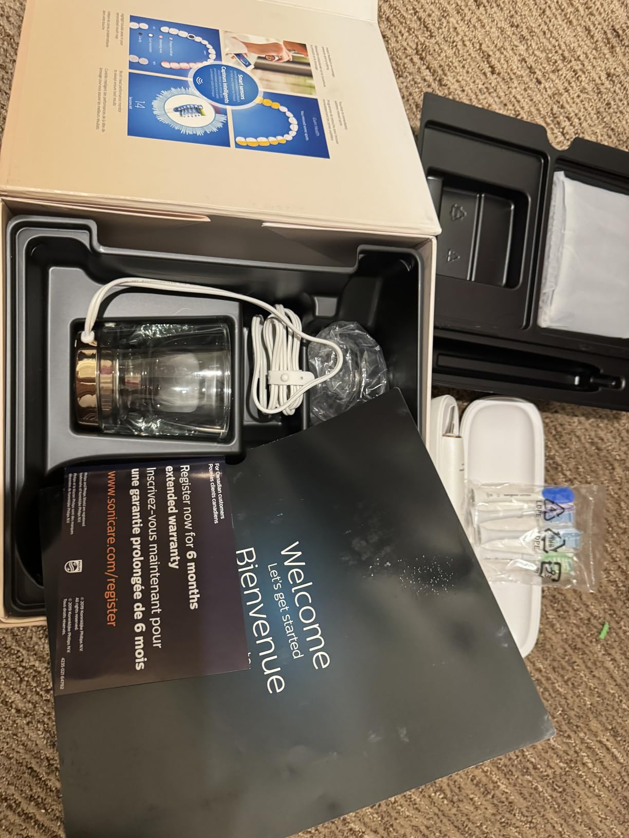 Philips Sonicare DiamondClean Smart 9750 Electric Toothbrush - Sonic Toothbrush with App, Pressure Sensor, 15 Brushing Settings, Replacement Reminder, USB Charging Travel Case, Lunar Blue, HX9954/74 customer photo 2