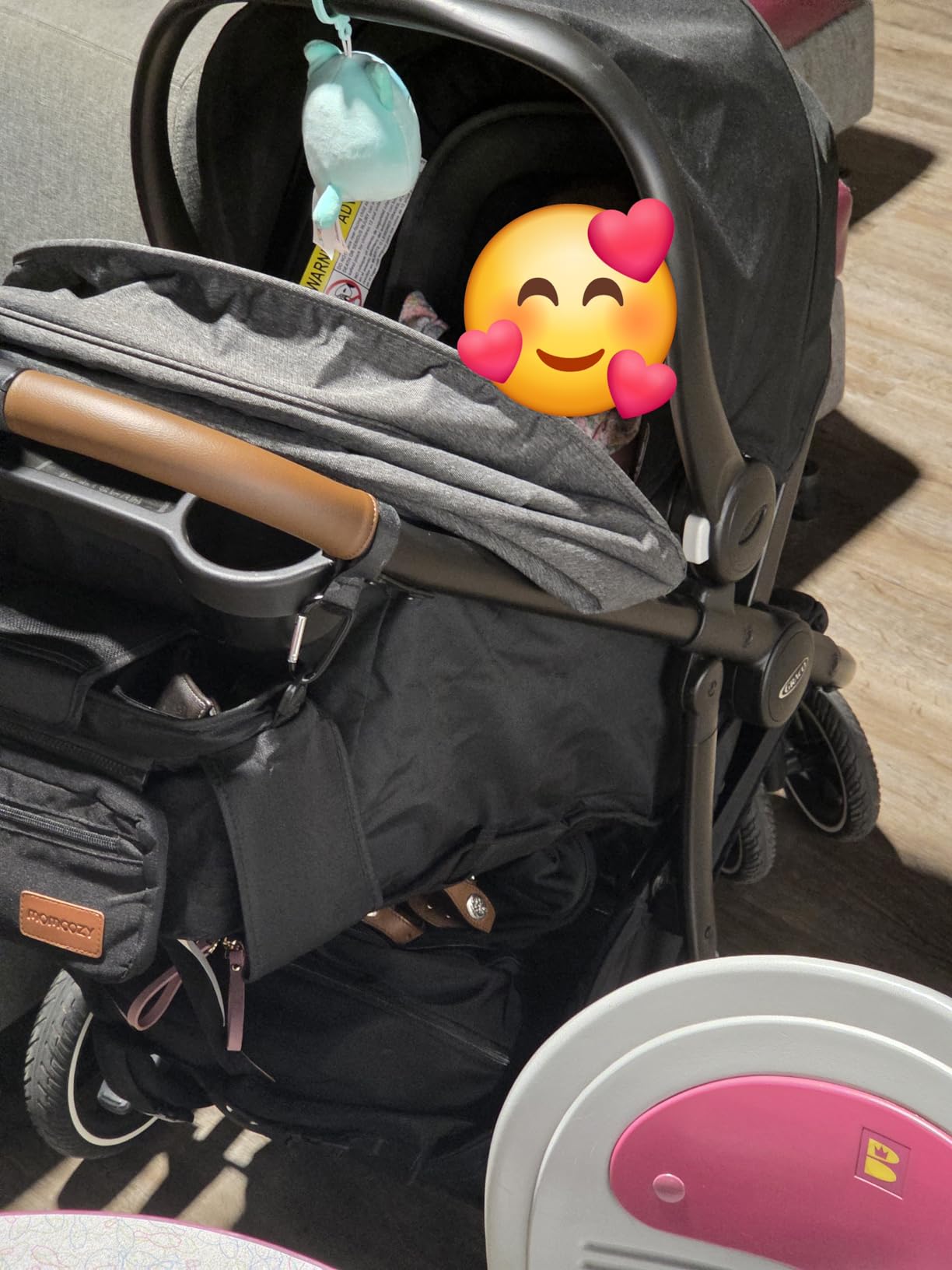Graco Outpace LX All-Terrain 3-Wheel Baby Stroller, Cohen, Compatible for Travel System, Easy One-Hand Fold, in-Seat Suspension, Never-Flat Rubber Tires customer photo 2