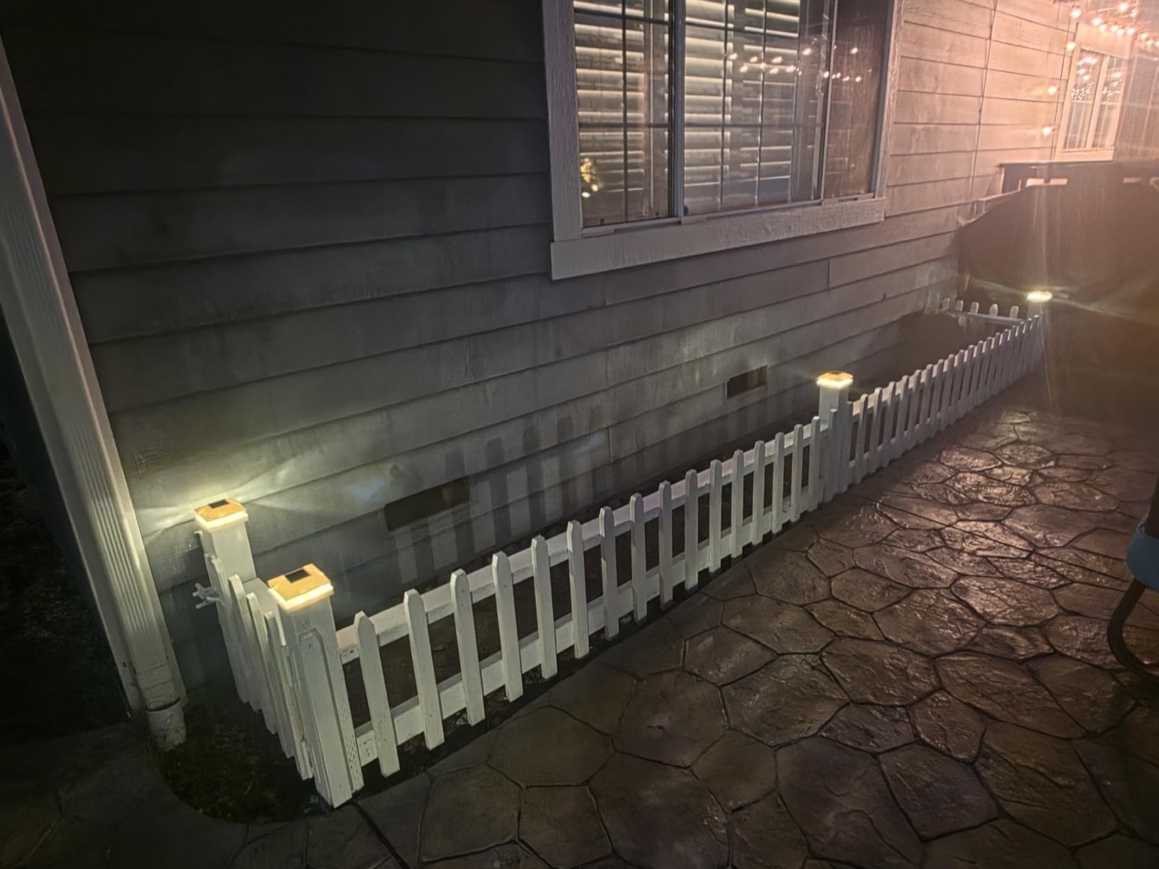VOLISUN 4x4 Solar Post Cap Light 12pack,Solar Fence Post Lights Outdoor Waterproof for Wooden/Vinyl Post,Black Deck Post Cap Light Solar Powered with Warm White for Garden/Patio/Porch customer photo 2