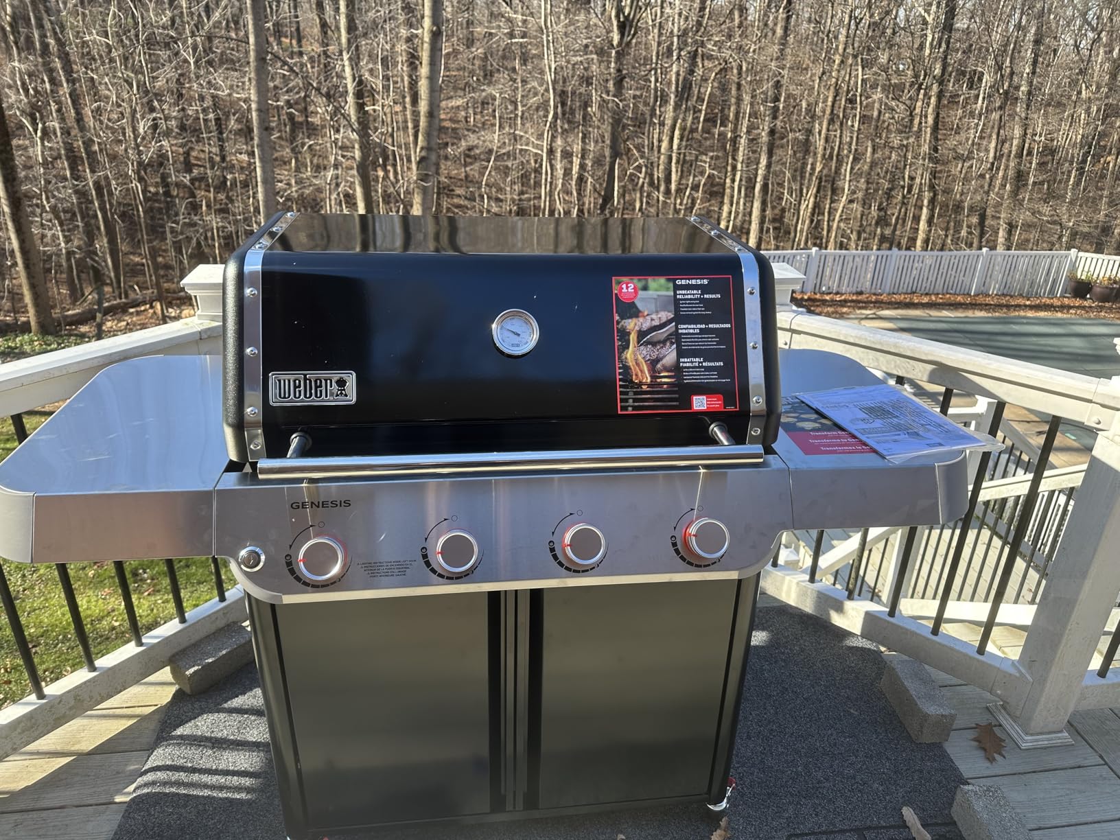 Genesis E-415 Liquid Propane Gas Grill for Outdoor Cooking, 4 Burners, Black - Porcelain-Enameled Cast-Iron Grates & PureBlu Burners customer photo 1
