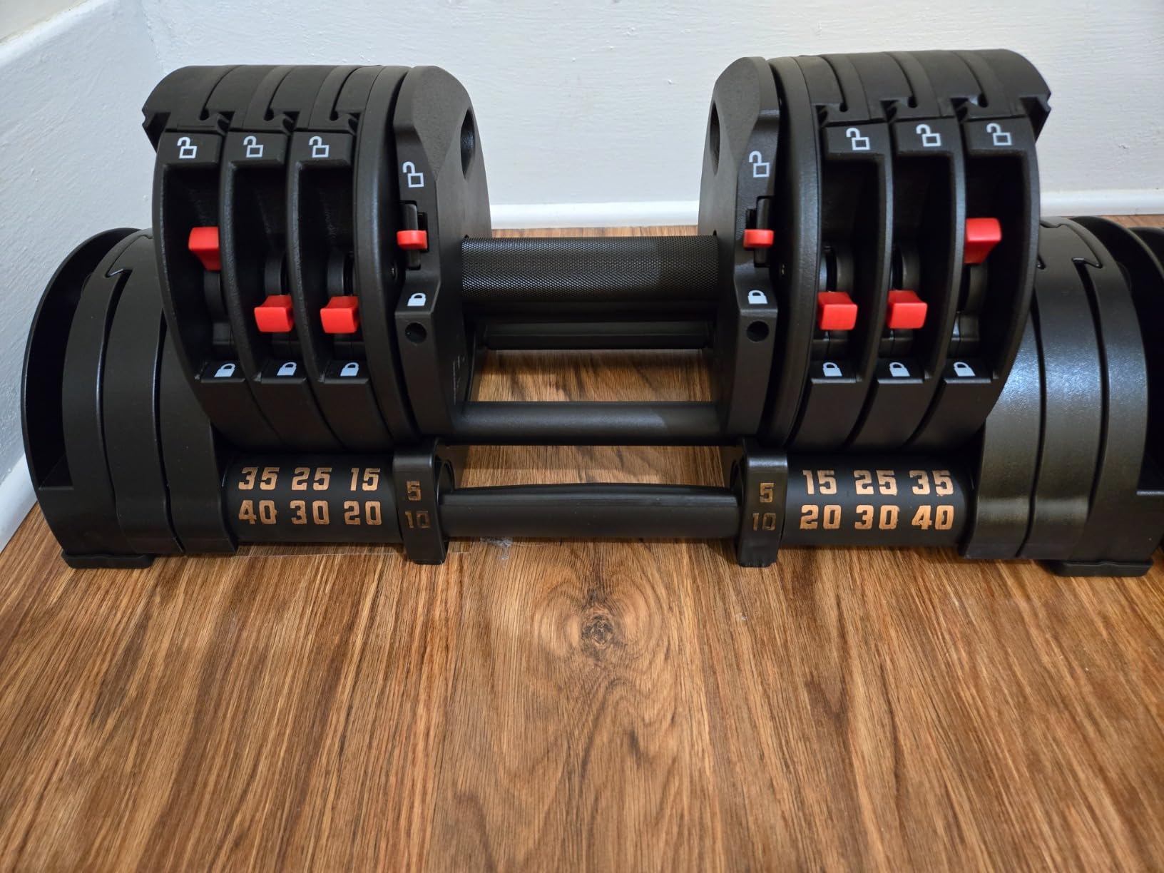 Rep Fitness Quickdraw Adjustable Dumbbells, Multiple weight ranges available including: 5-30, 5-40, 5-50 and 5-60 lbs customer photo 2