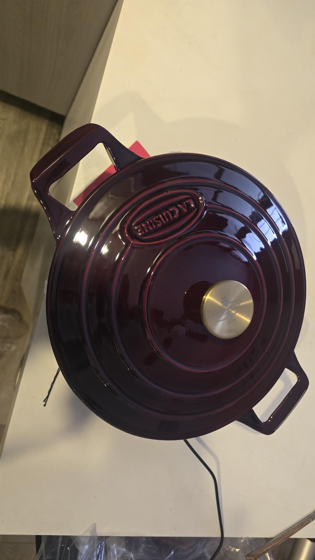La Cuisine Enameled Cast Iron Dutch Oven Casserole Dish Pot with Lid, 5 QT 10.3
