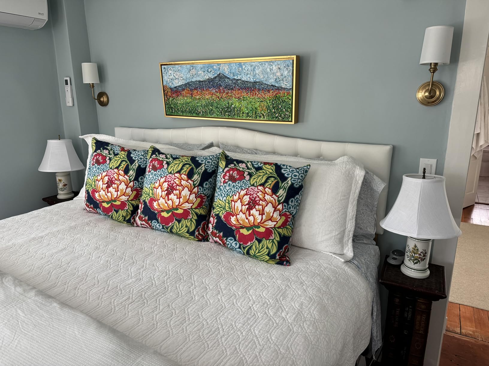 Huatean Home Tufted Upholstered Headboard Queen Size, Sturdy and Durable Solid Wood Bed headboard, Fabric Headboard Adjustable Height from 37