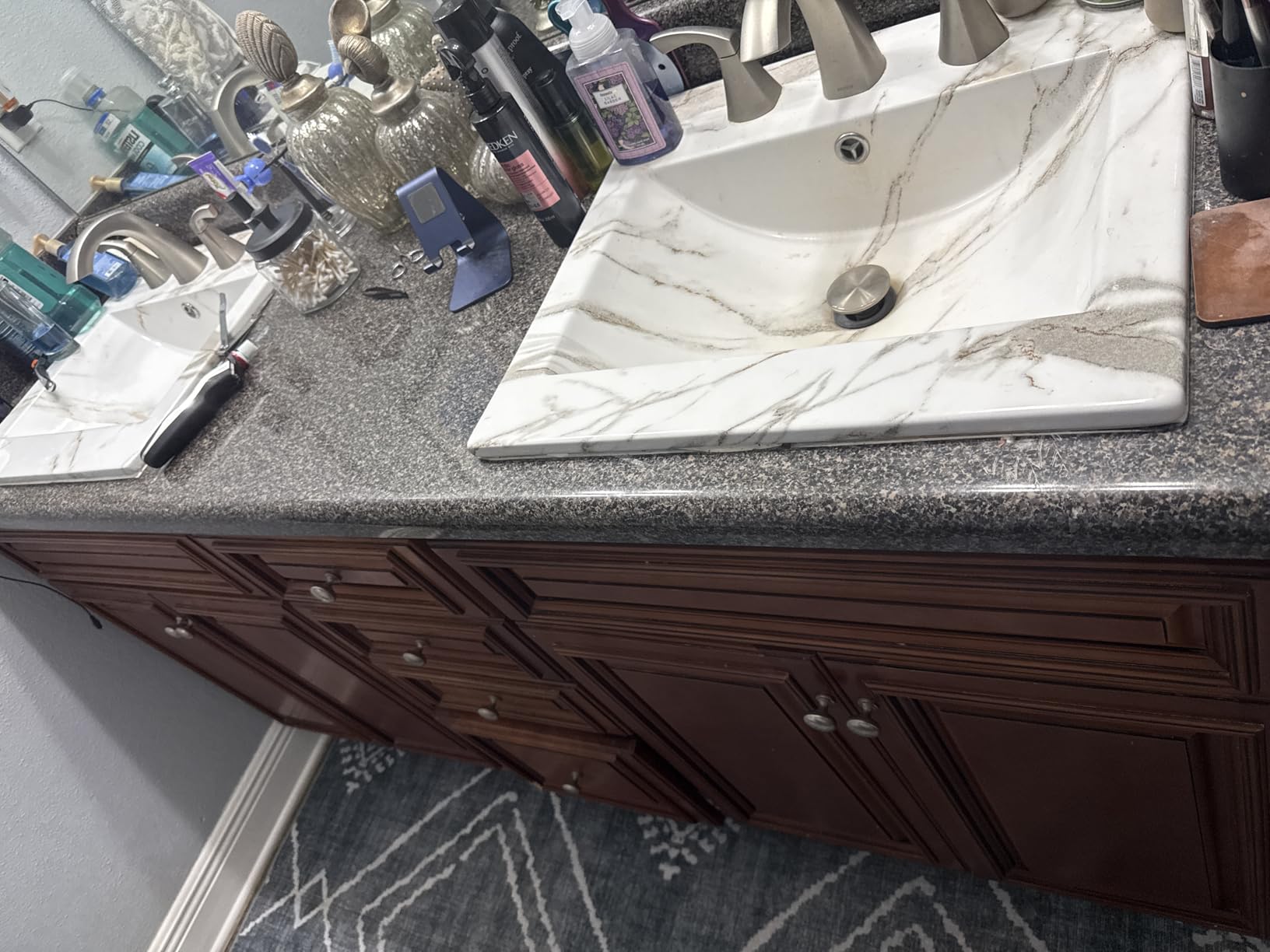 JONATHAN Y Ancillary 24 in. W x 18.25 in. D Ceramic Vanity Sink Top with 3-Hole Rectangular Single Sink Basin, White SNK1001A customer photo 1