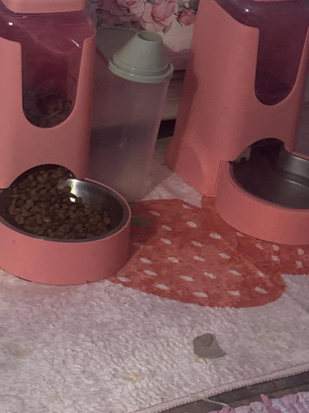 Automatic Cat Feeder and Water Dispenser with Stainless Steel Bowl Dog Gravity Food Feeder and Waterer for Small Medium Pets Puppy Kitten 1 Gallon x 2 customer photo 1