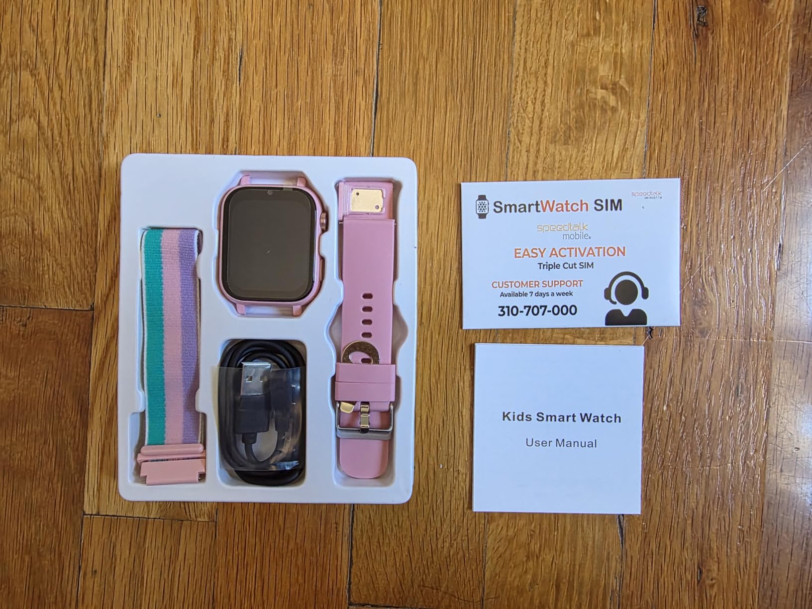 4G Kids Smart Watch Phone GPS, Smartwatch for Boys Girls Ages 4-12 Years with Video Call Chat Class Mode SOS Camera Alarm Games Parental App Touch Watch Gifts for Children (Includes SIM Card) Blue customer photo 1