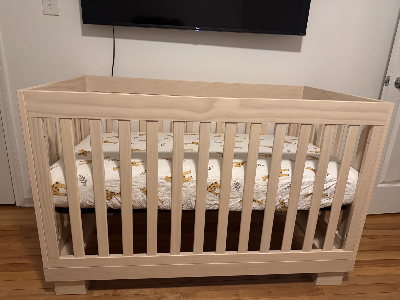 Babyletto Modo 3-in-1 Baby Crib Convertible to Toddler Bed & Daybed - Includes Toddler Conversion Kit - GREENGUARD Gold Certified - 100% Solid Wood Crib for Baby, 4 Adjustable Heights - Washed Natural customer photo 1