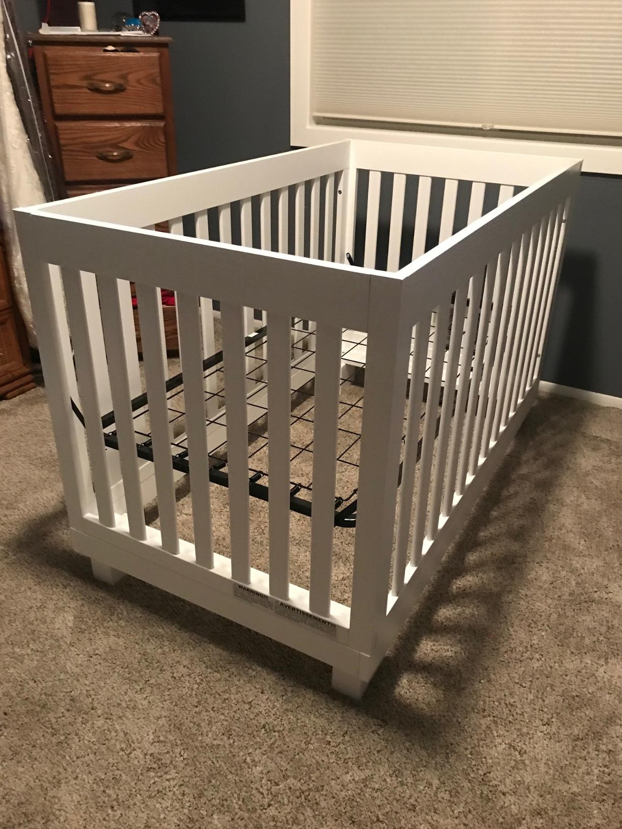 Babyletto Modo 3-in-1 Baby Crib Convertible to Toddler Bed & Daybed - Includes Toddler Conversion Kit - GREENGUARD Gold Certified - 100% Solid Wood Crib for Baby, 4 Adjustable Heights - Washed Natural customer photo 2