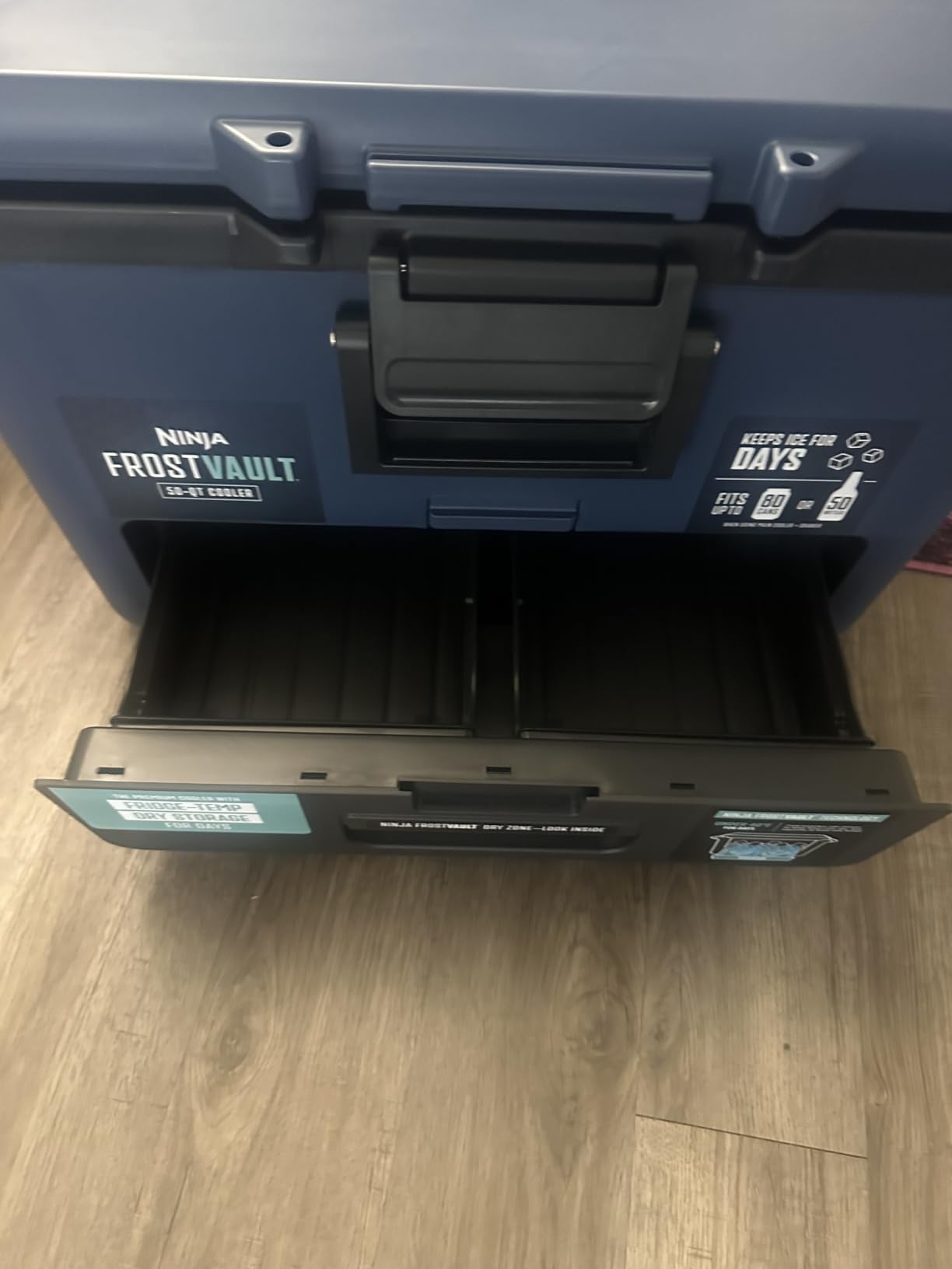 Ninja FrostVault 50qt Hard Cooler with Dry Zone, Integrated Fridge-Temp Dry Storage Drawer customer photo 2