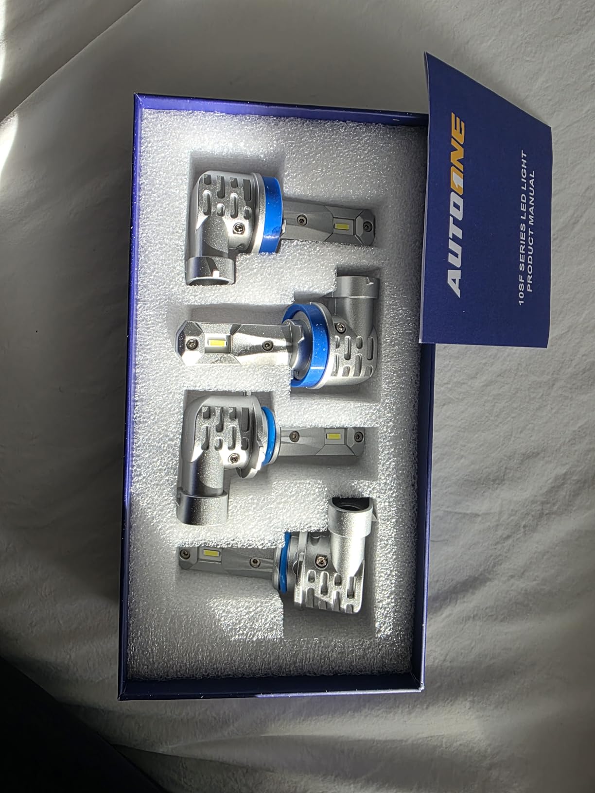 AUTOONE 9005 9006 LED Light Bulbs Combo, 80,000LM 800% Super Brighter, 6500K Cool White, Anti Flicker 1:1 Mini Halogen Size HB3 & HB4 Light Bulb, Plug and Play, Pack of 4 customer photo 2