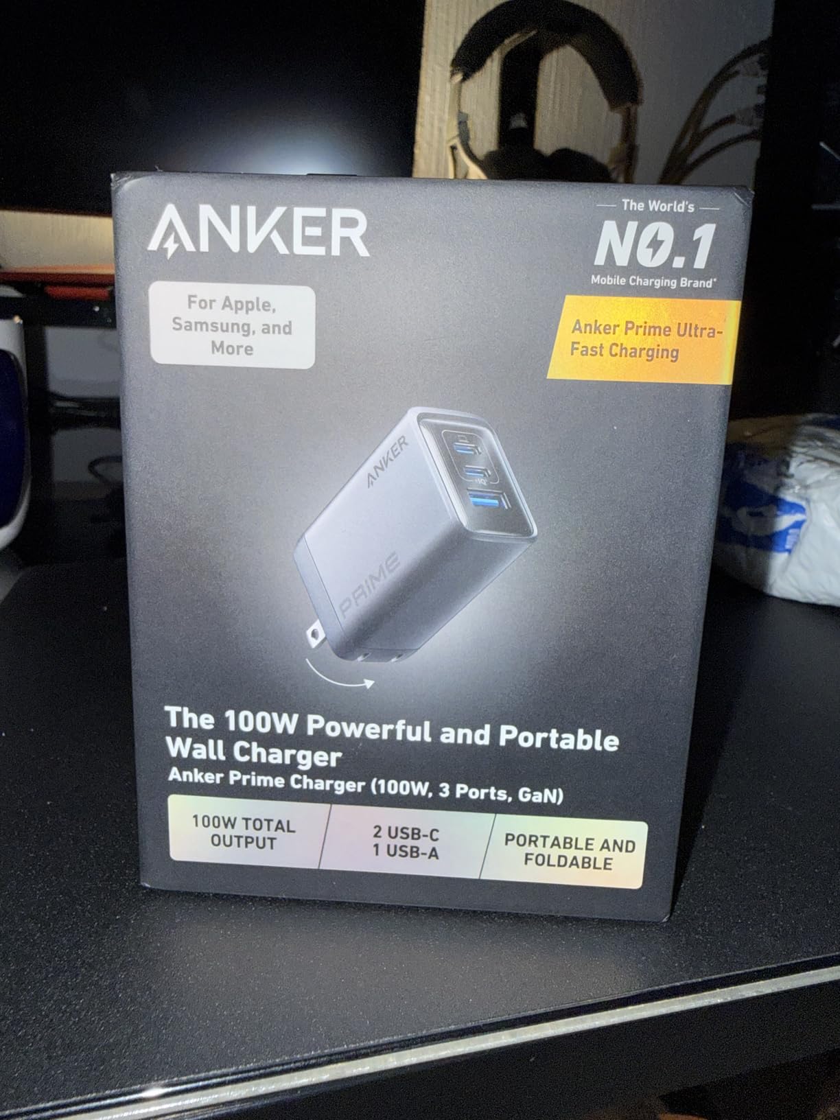 Anker Prime Charger, 100W 3-Port GaN USB C Charger Block, Fast Charging wall Charger, Foldable and Compact for MacBook, iPad, iPhone 17 Series, Galaxy S24/S23, and More customer photo 2