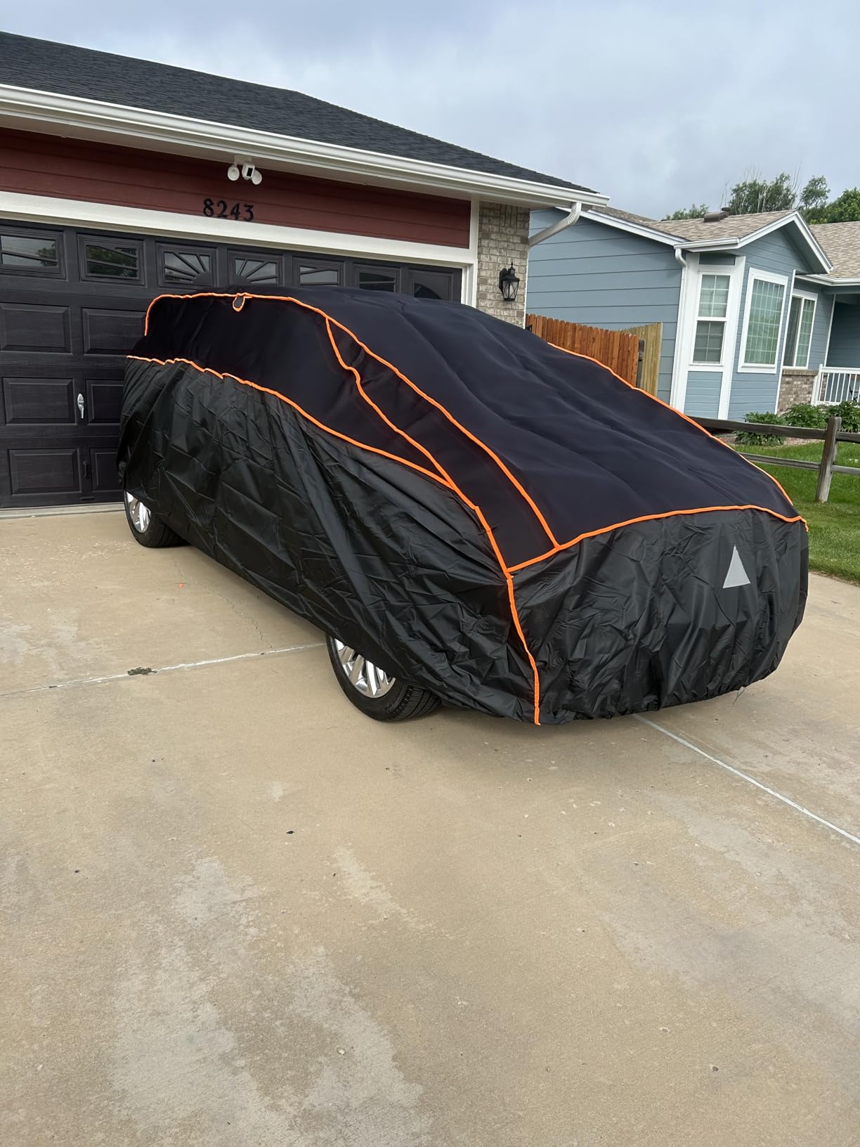 Kayme Hail Protector SUV Car Cover, Anti Hail Thickened Multi-Layered EVA Car Cover Waterproof All Weather with Wind Straps, Outdoor Hail Protection Cover, Fit SUV Jeep-Length (182 to 191 Inch) customer photo 1