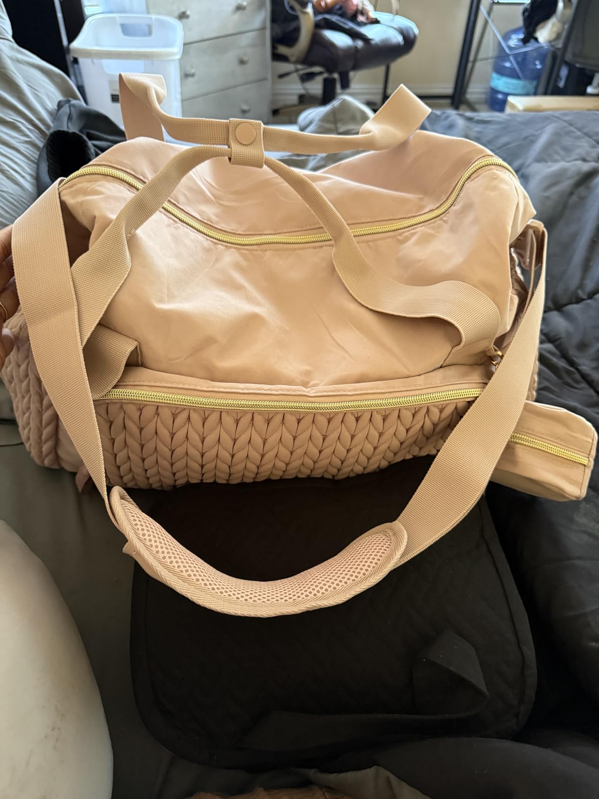mommore Diaper Bag Tote, Large Capacity Travel Diaper Bags, Hospital Bag for Labor Delivery, Baby Bag with Pacifier Case | Hospital Bag customer photo 2